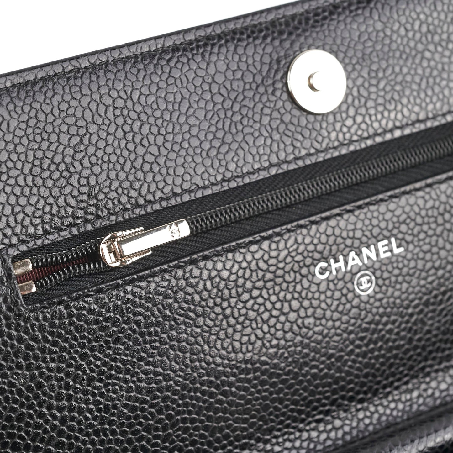 Chanel Wallet On Chain WOC Black Caviar SHW