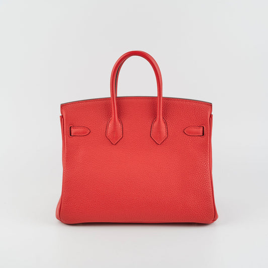 Hermes Birkin 25 Rouge De Coeur C Stamp
