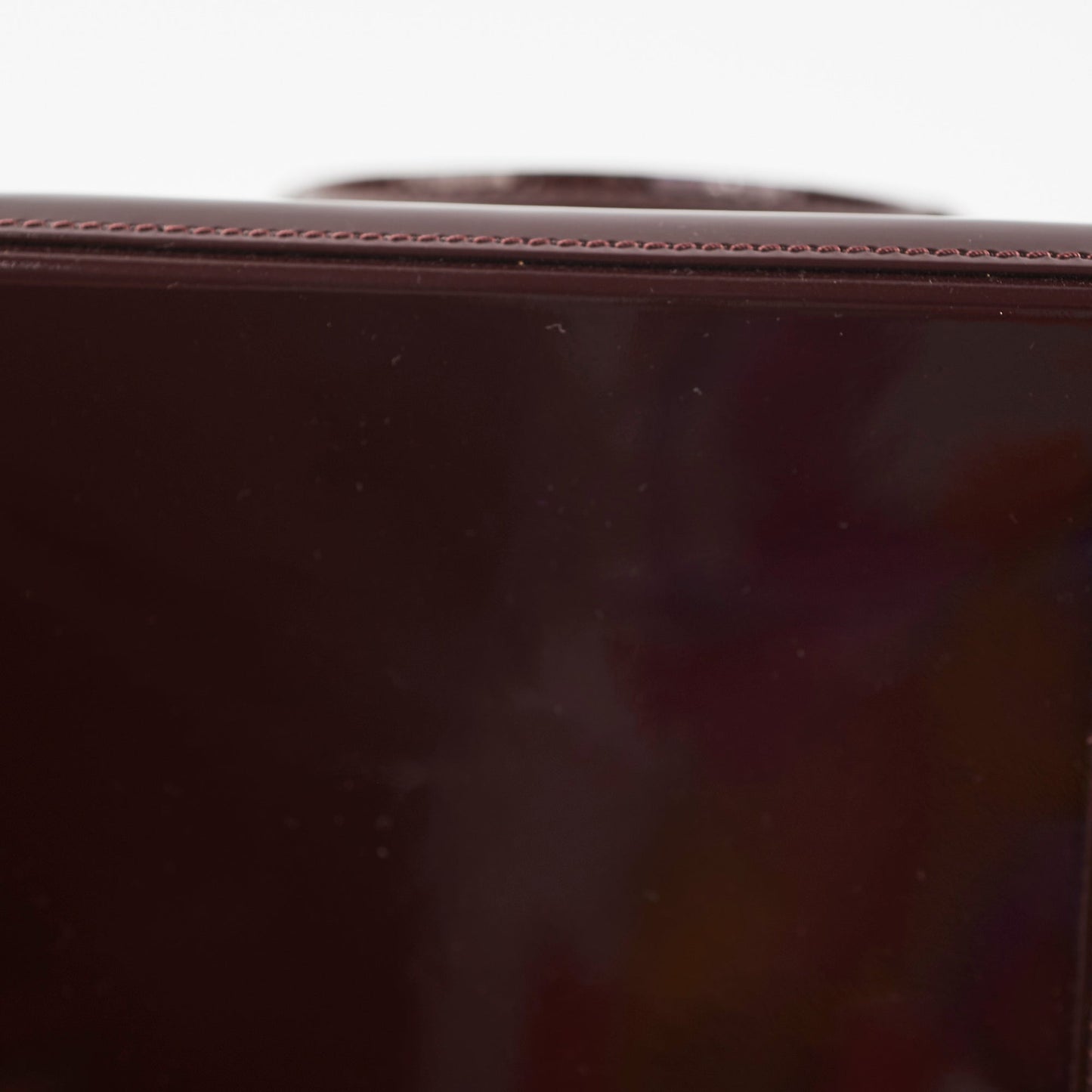 Louis Vuitton Paris LV Alma Burgundy Epi Patent Leather Bag PM