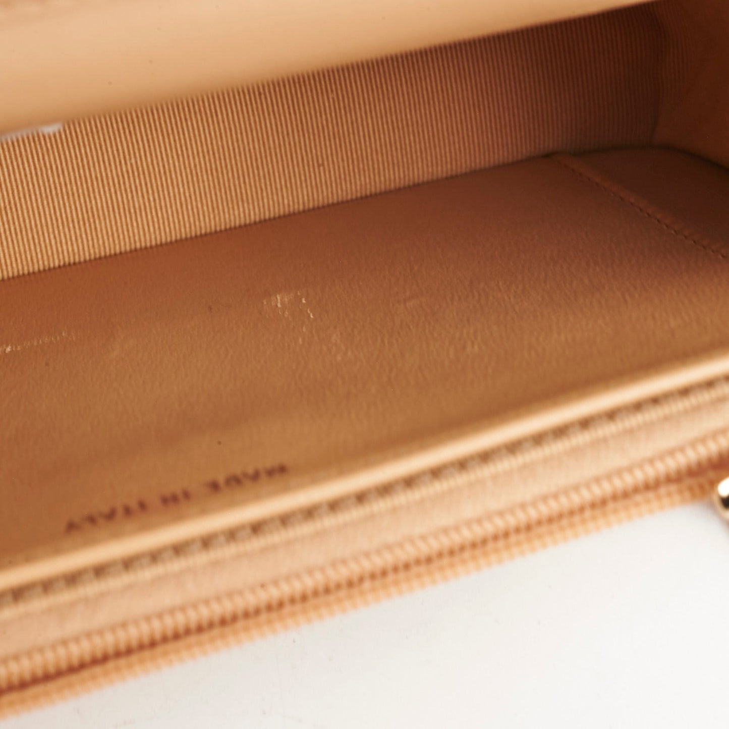Chanel Lambskin Beige Wallet On Chain WOC
