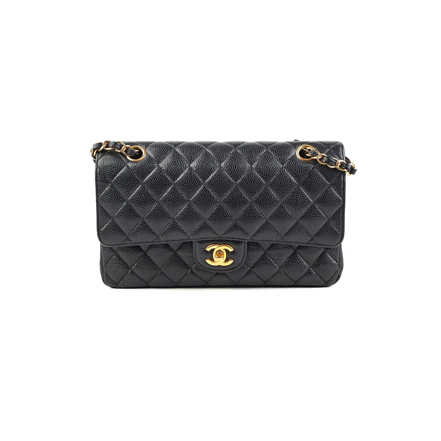 Chanel Medium/Large Caviar Classic Double Flap Black