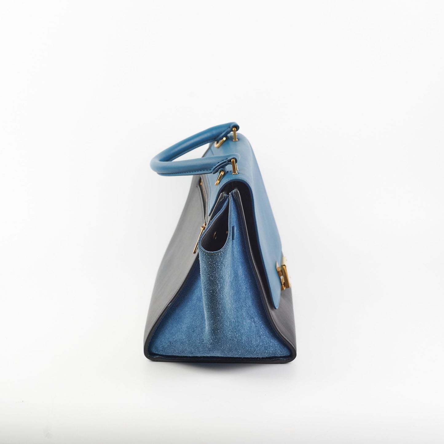 Luxury CELINE Small Trapeze Blue/Black