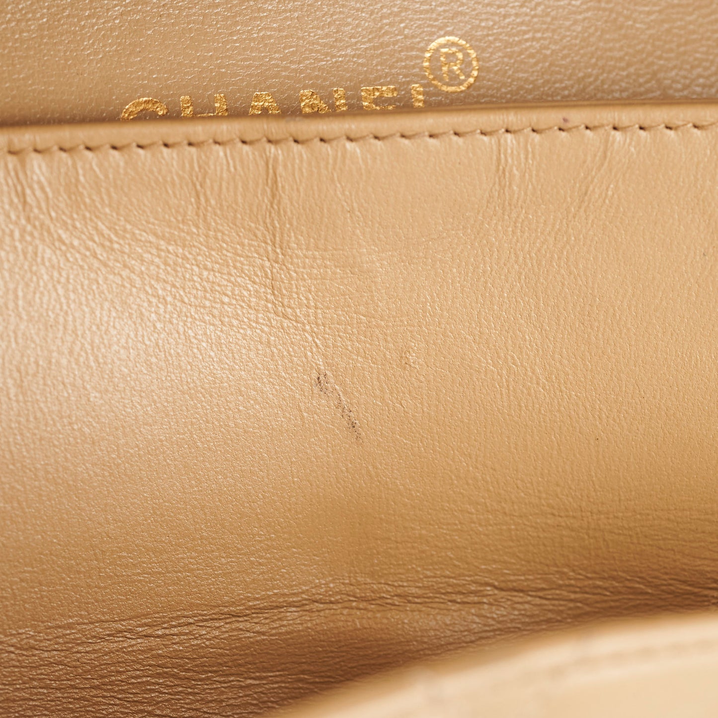 Chanel  Square Double Flap Beige Lambskin - Series 1
