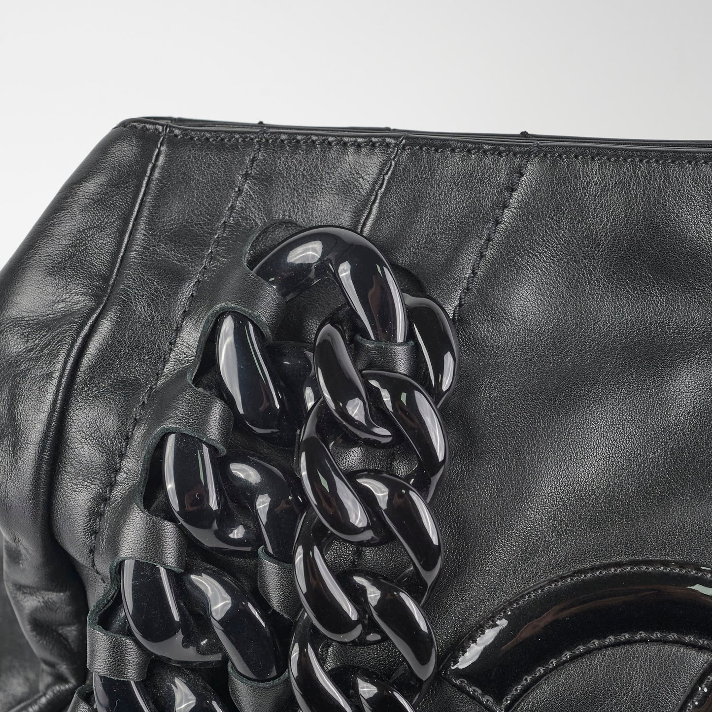 Chanel Resin Modern Chain Tote Black
