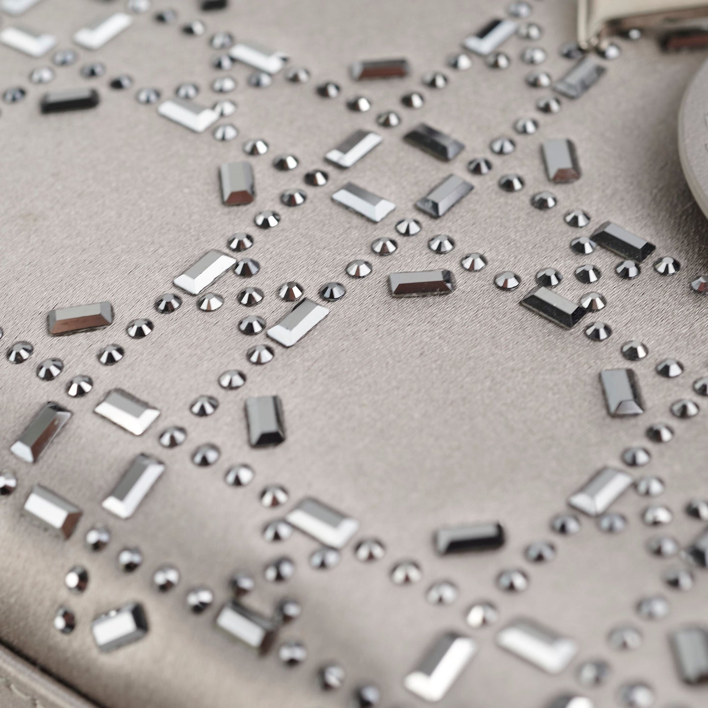 Christian Dior Mini Lady Dior Satin Grey