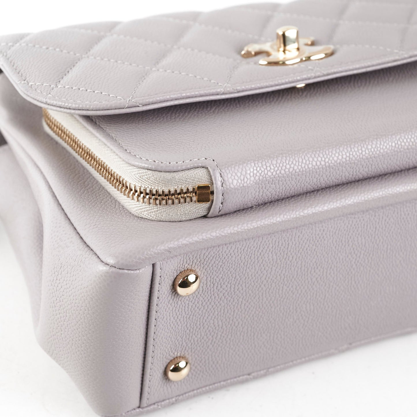 Chanel Small Affinity Caviar Grey Microchip 2022