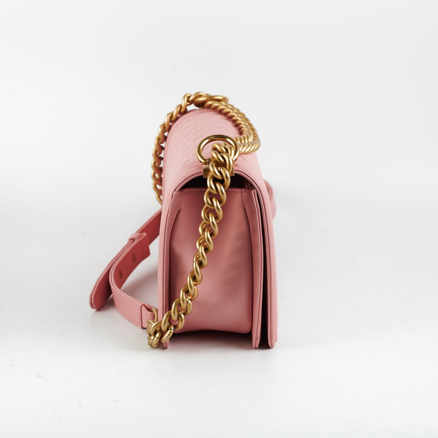 Chanel Old Medium Boy Pink Lambskin