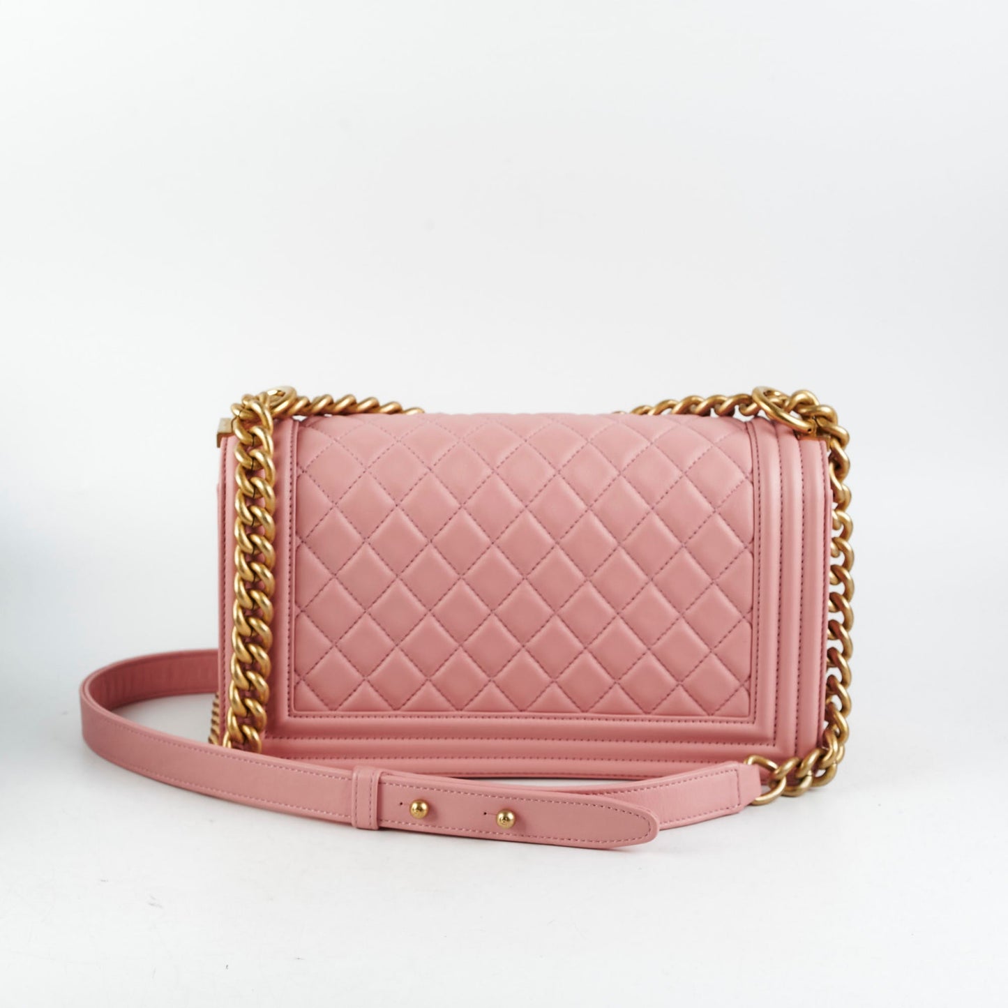 Chanel Old Medium Boy Pink Lambskin