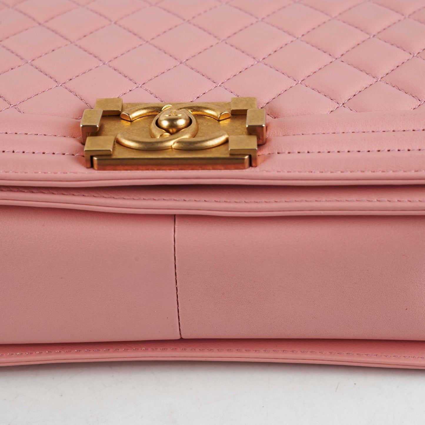 Chanel Old Medium Boy Pink Lambskin