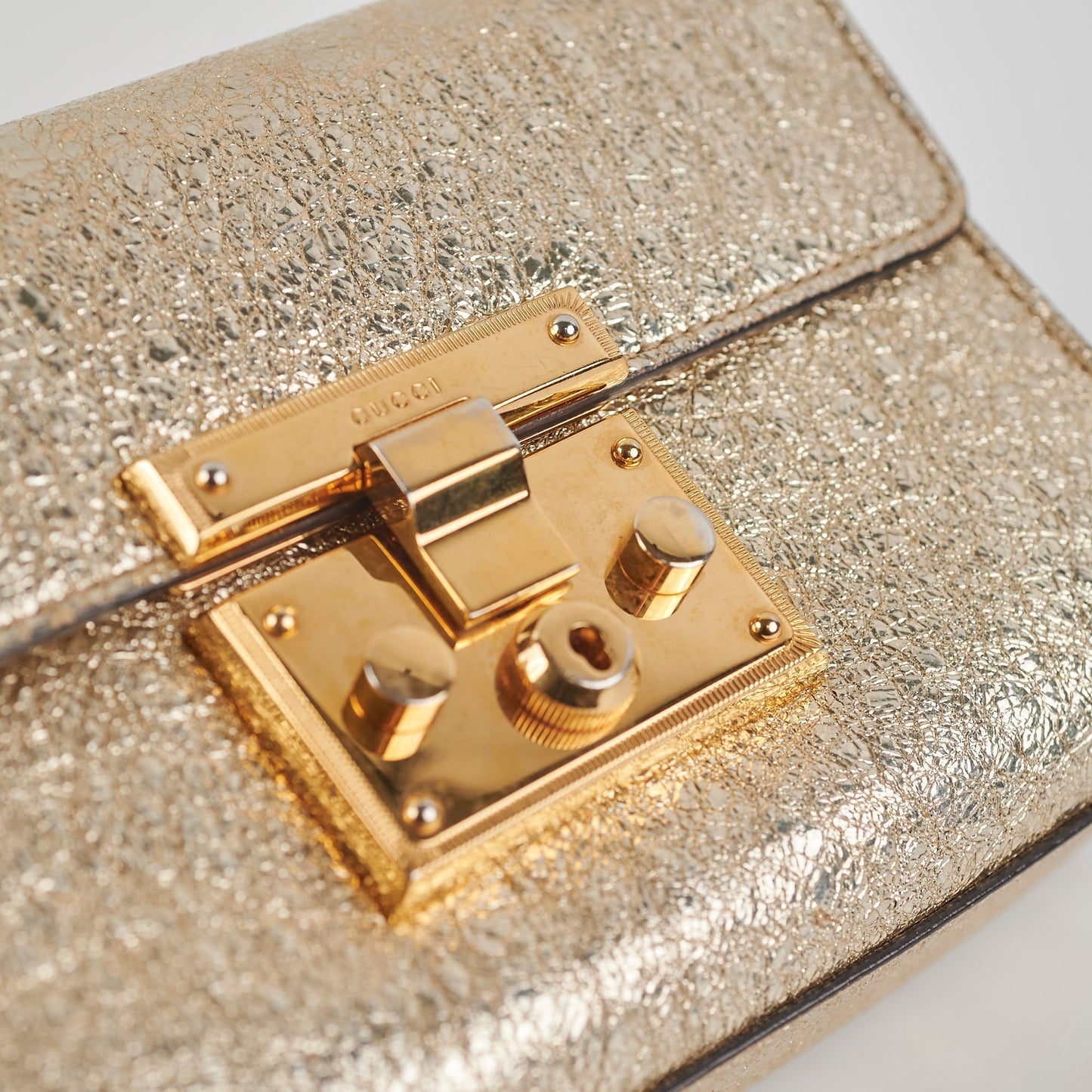 Gucci Padlock Gold Metallic Small