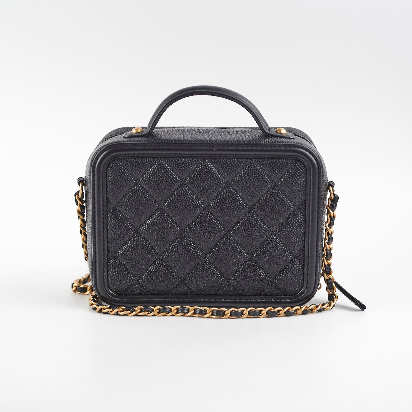 Chanel Small Filigree Vanity Black Caviar