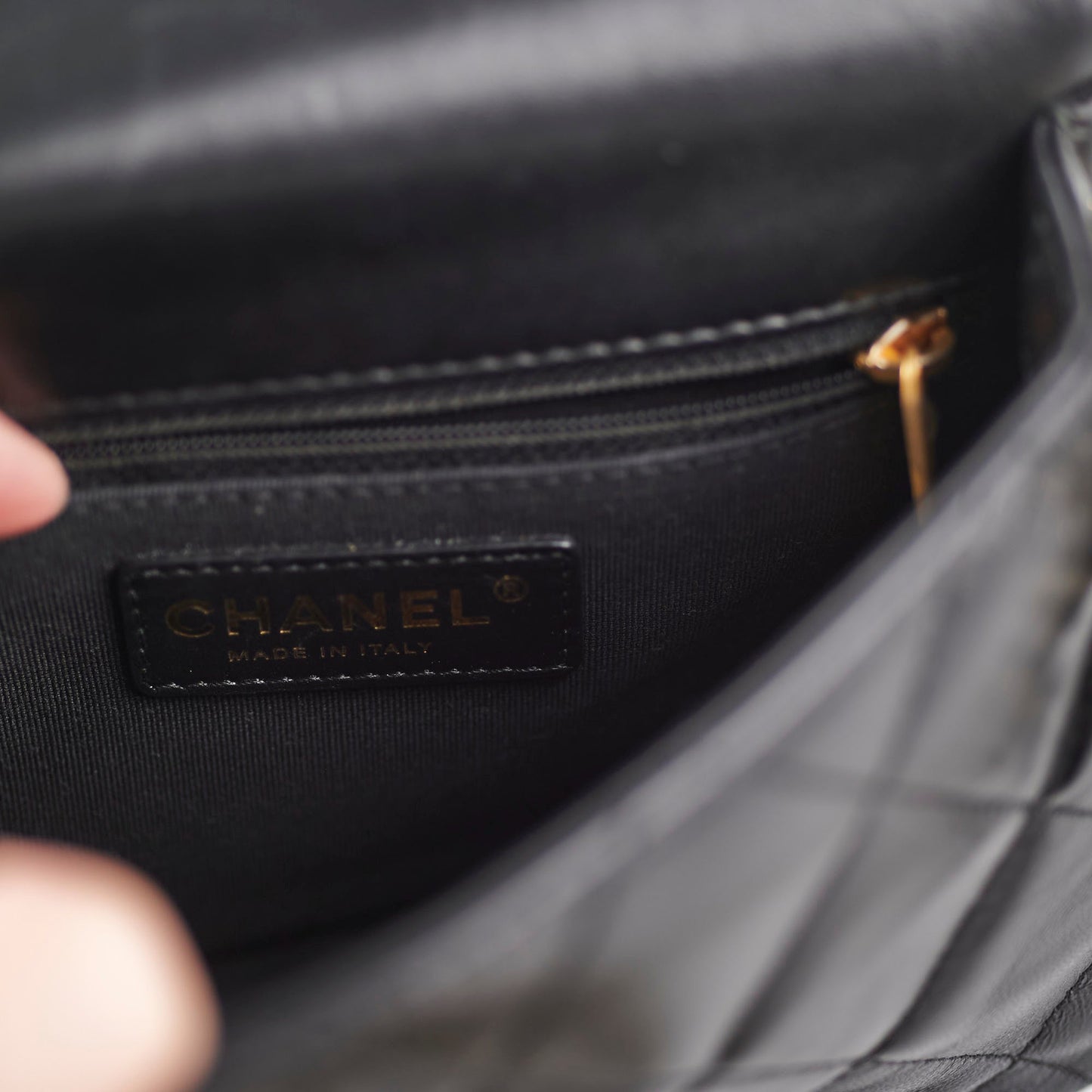 Chanel Seasonal Square Flap Bag Lambskin Black