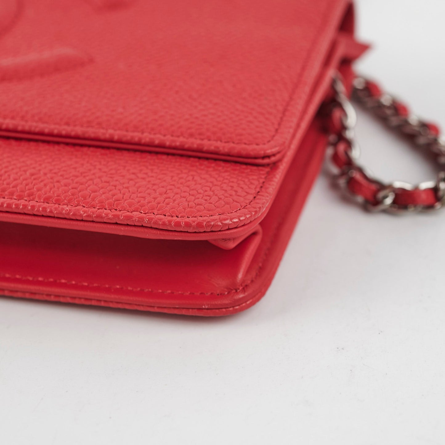 Chanel Timeless WOC Caviar Wallet on Chain Red