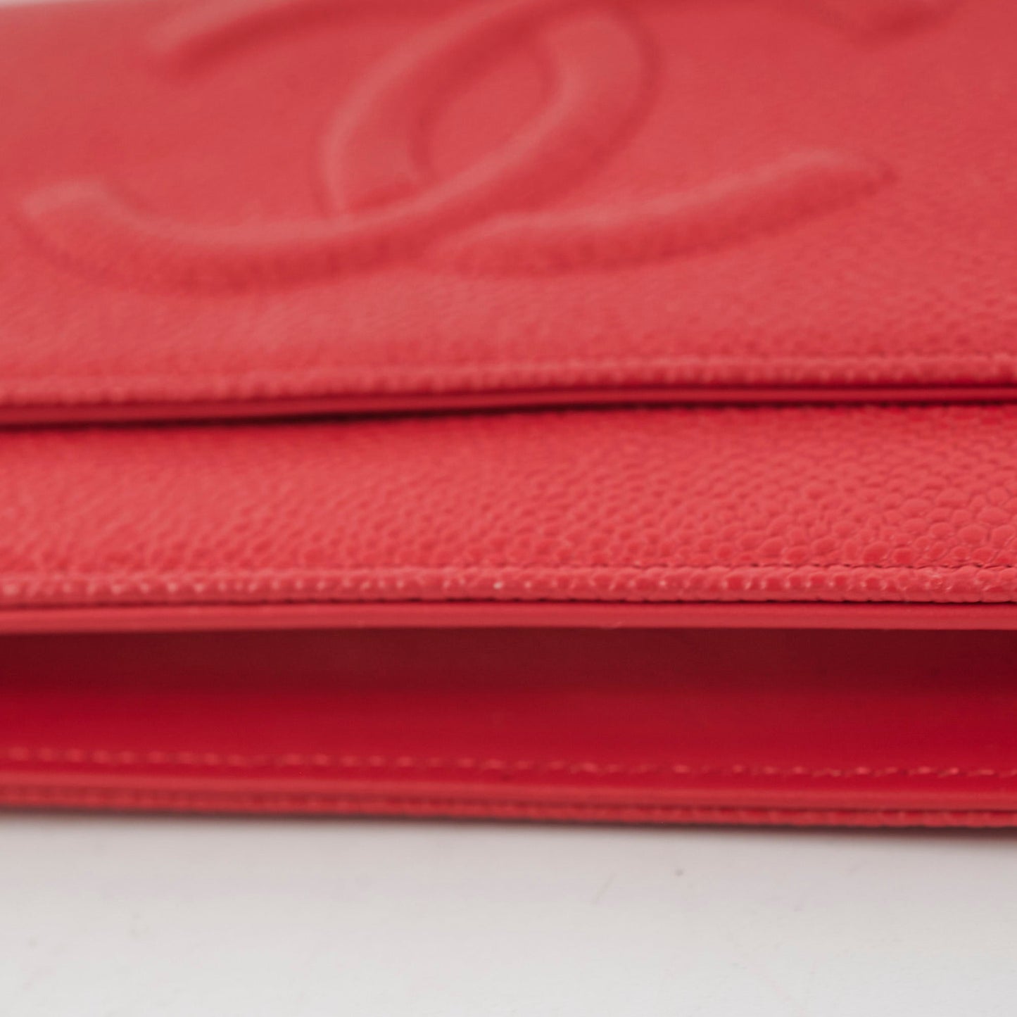 Chanel Timeless WOC Caviar Wallet on Chain Red