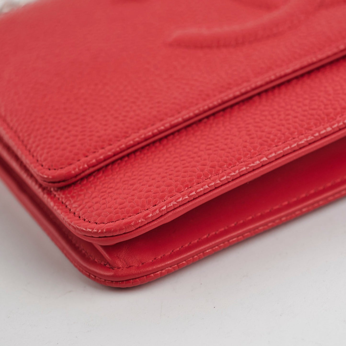 Chanel Timeless WOC Caviar Wallet on Chain Red