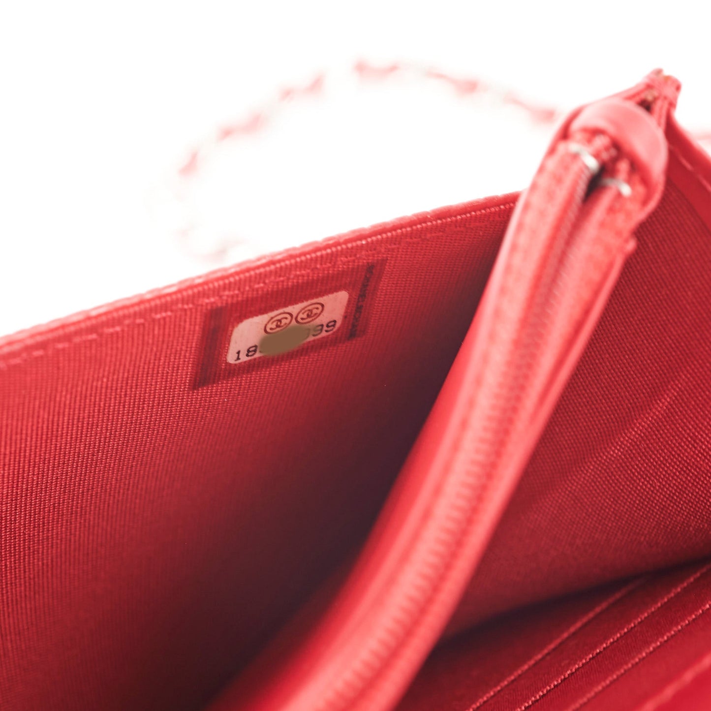 Chanel Timeless WOC Caviar Wallet on Chain Red