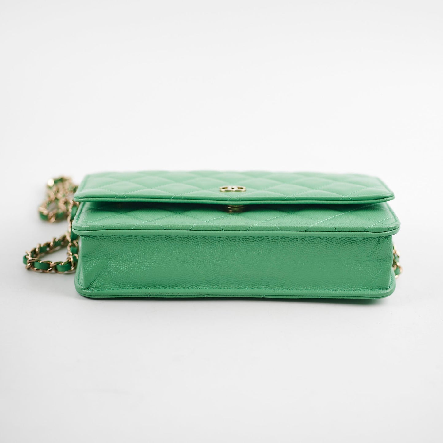 Deal of The Week - Chanel Wallet On Chain WOC Caviar Green Crossbody - Series 31