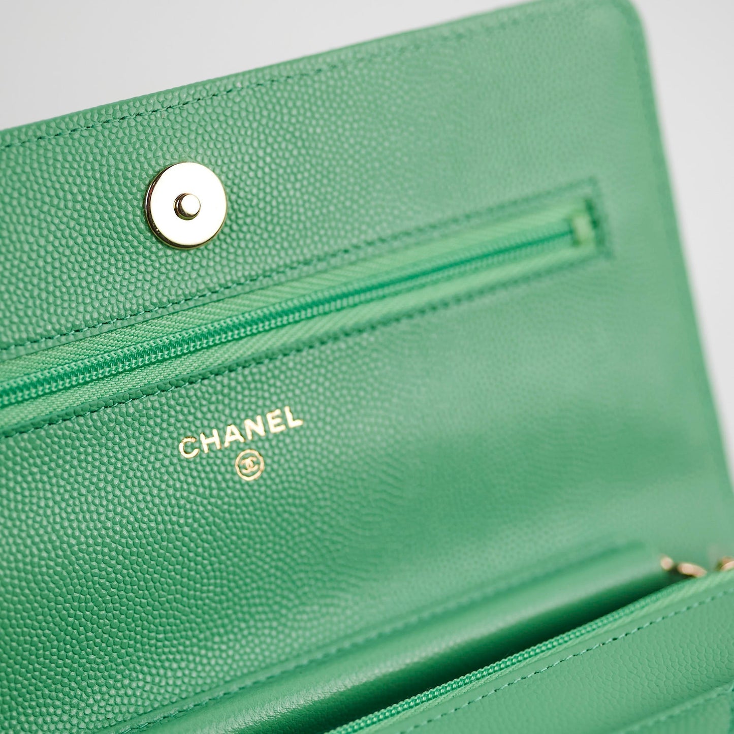 Deal of The Week - Chanel Wallet On Chain WOC Caviar Green Crossbody - Series 31