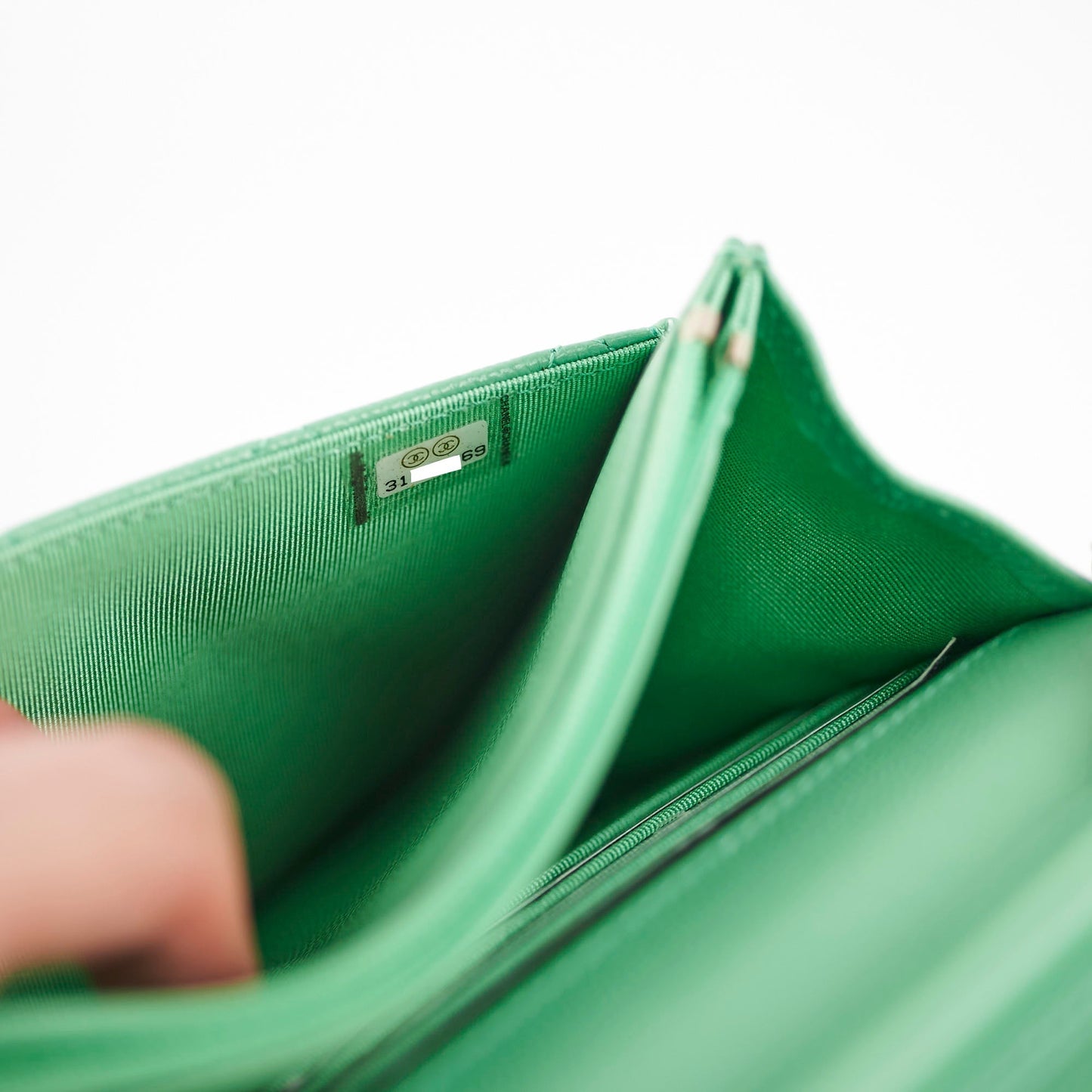Deal of The Week - Chanel Wallet On Chain WOC Caviar Green Crossbody - Series 31