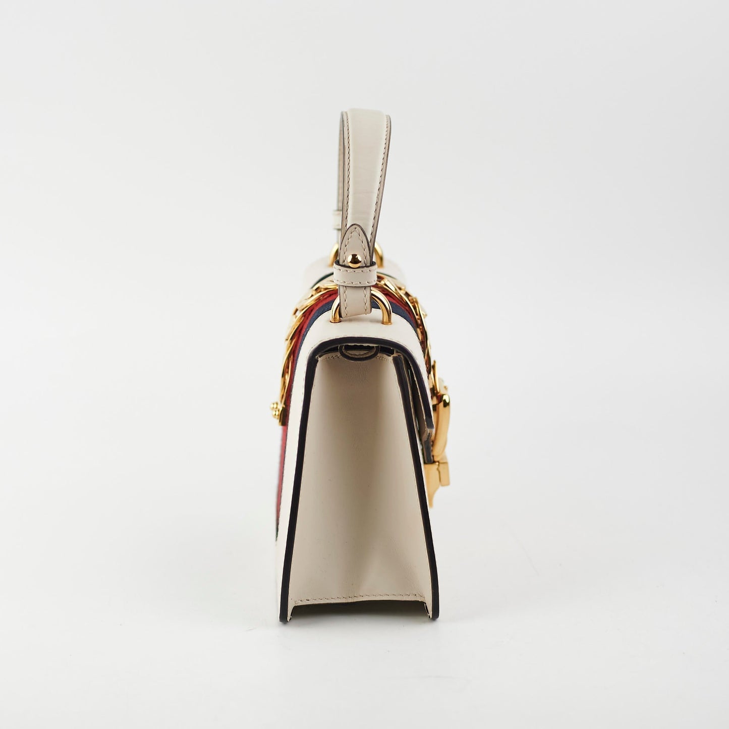 Gucci Sylvie Small Top Handle White