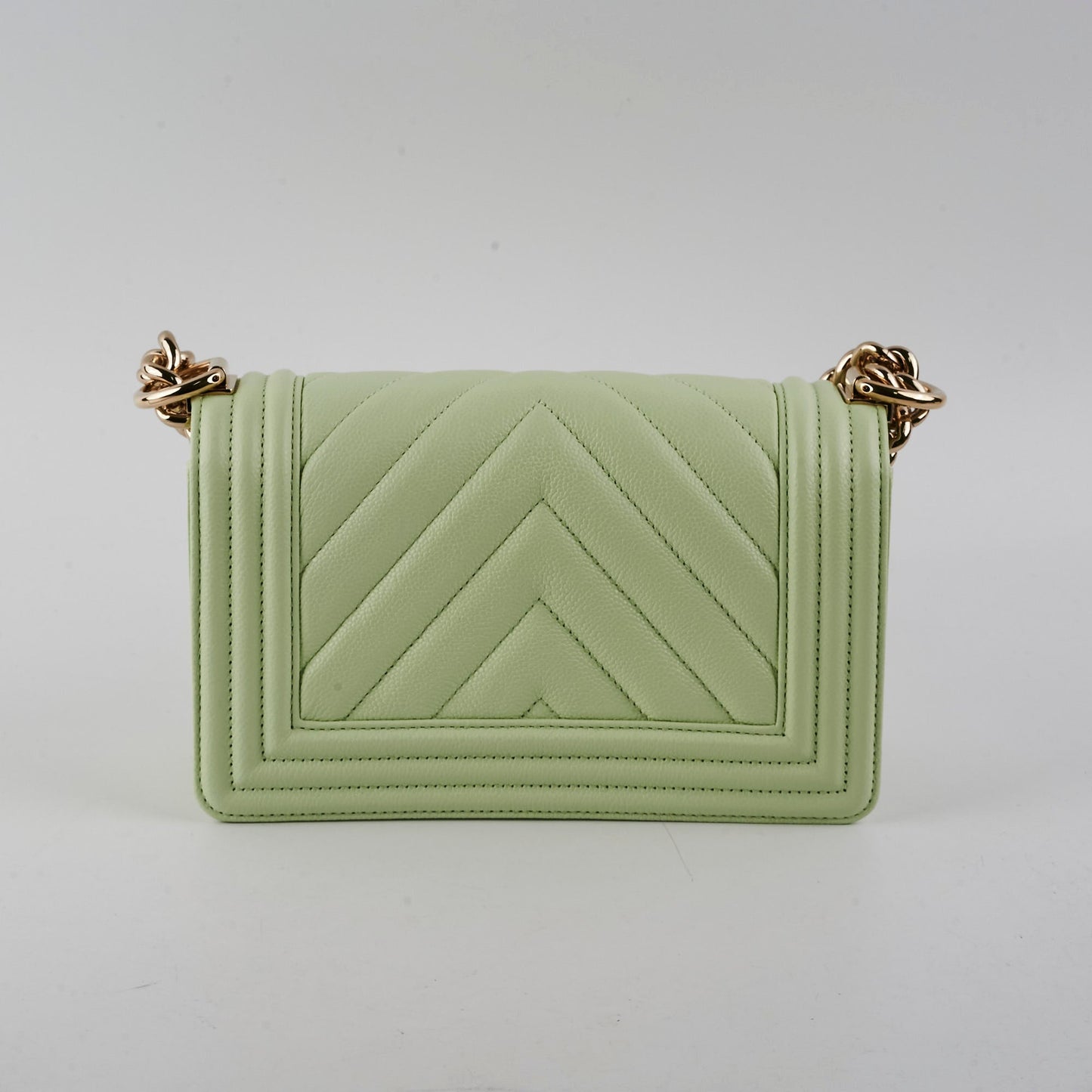 Chanel Caviar Boy Small Light Green (2022)