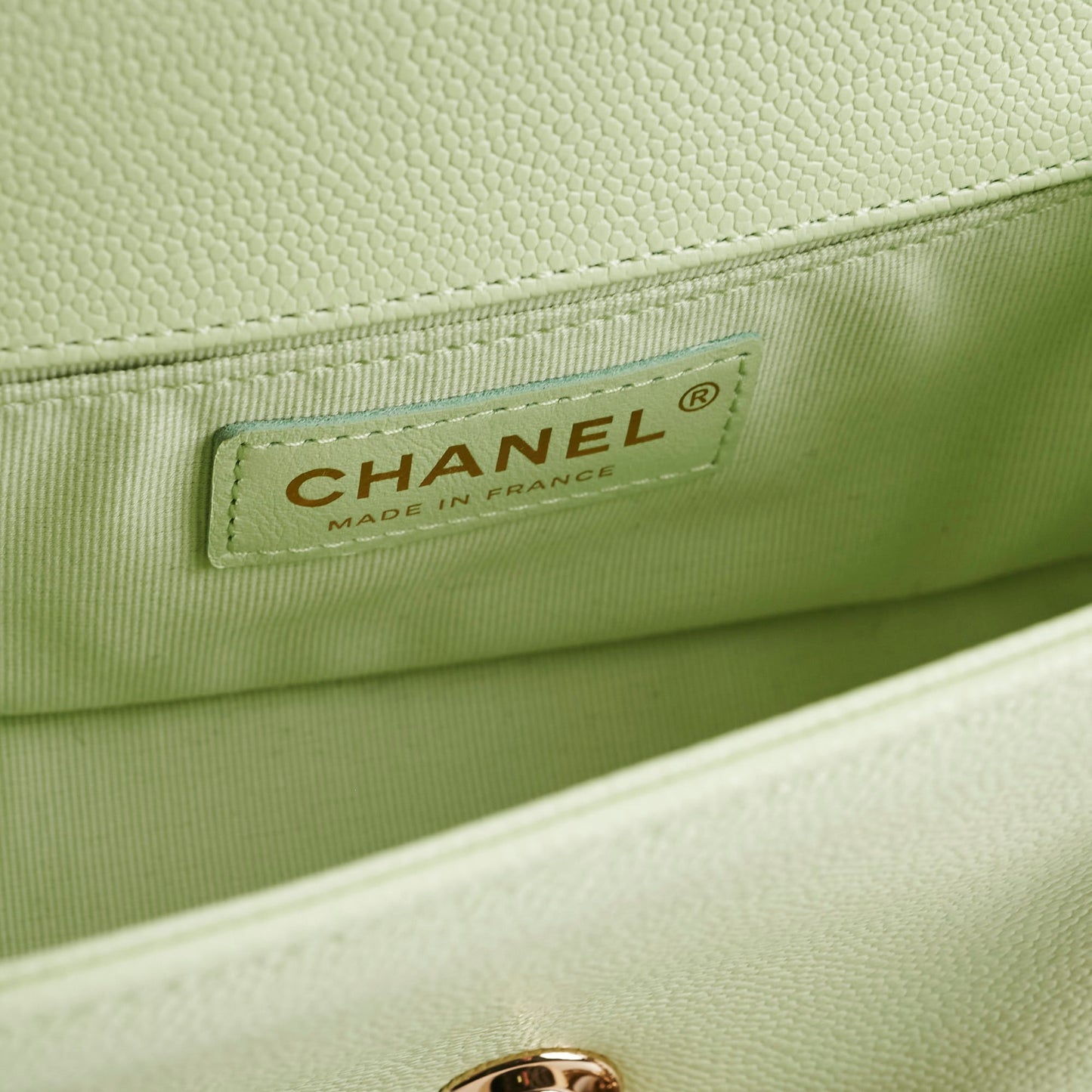 Chanel Caviar Boy Small Light Green (2022)