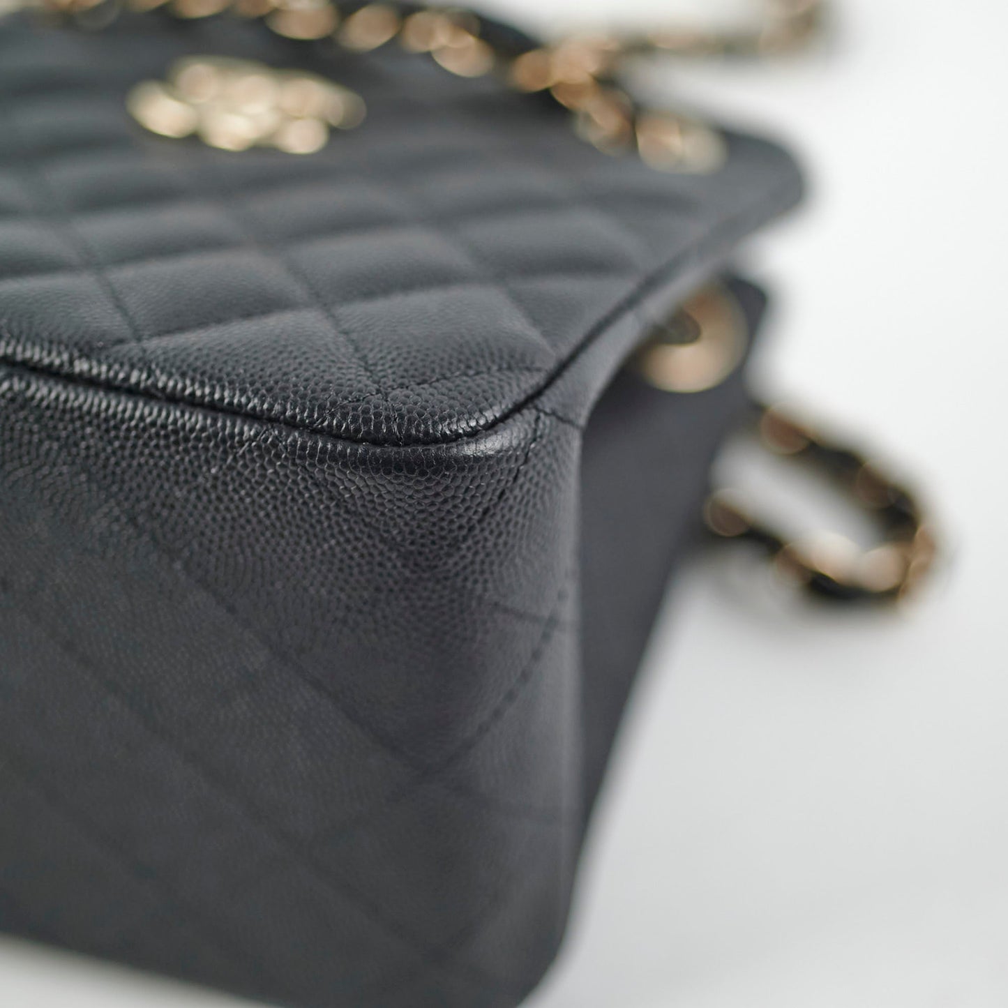 Chanel Seasonal Mini Tote Caviar Black