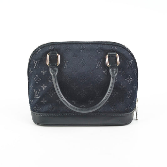 Louis Vuitton Mini Alma Satin Crossbody Black