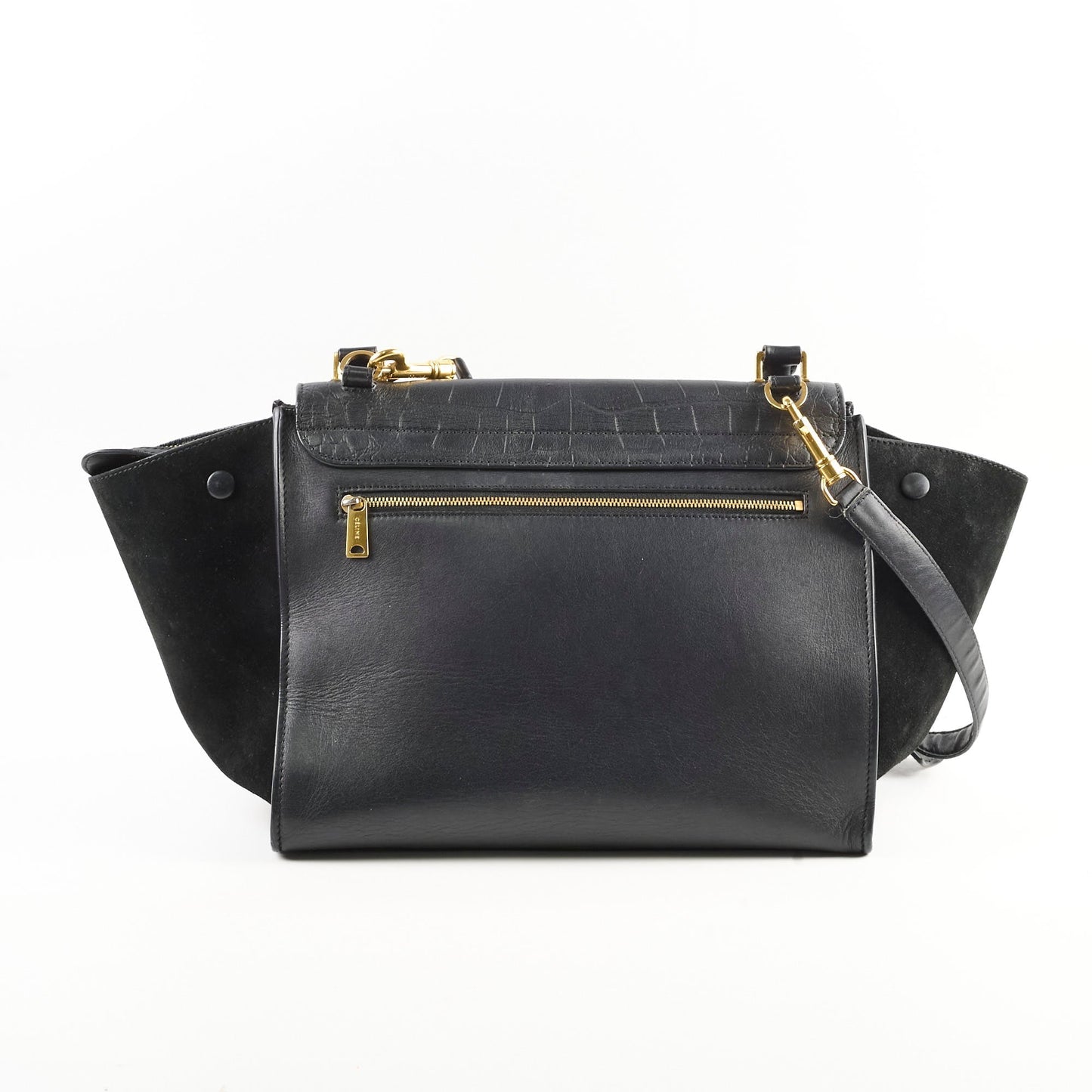 Luxury CELINE Meium Trapeze All Black