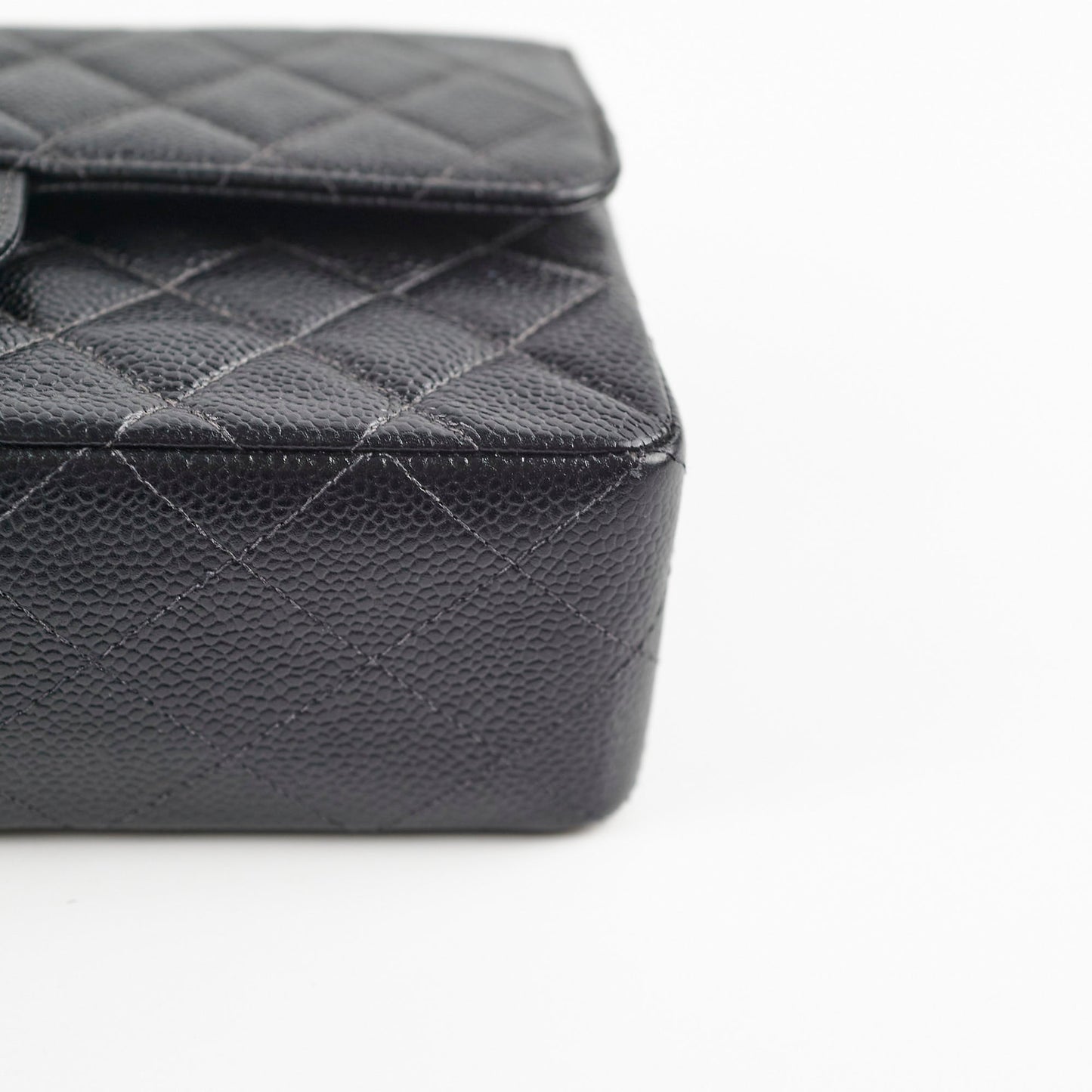 Chanel  Small Caviar Classic Flap Black 24k Gold Plating 7 Series