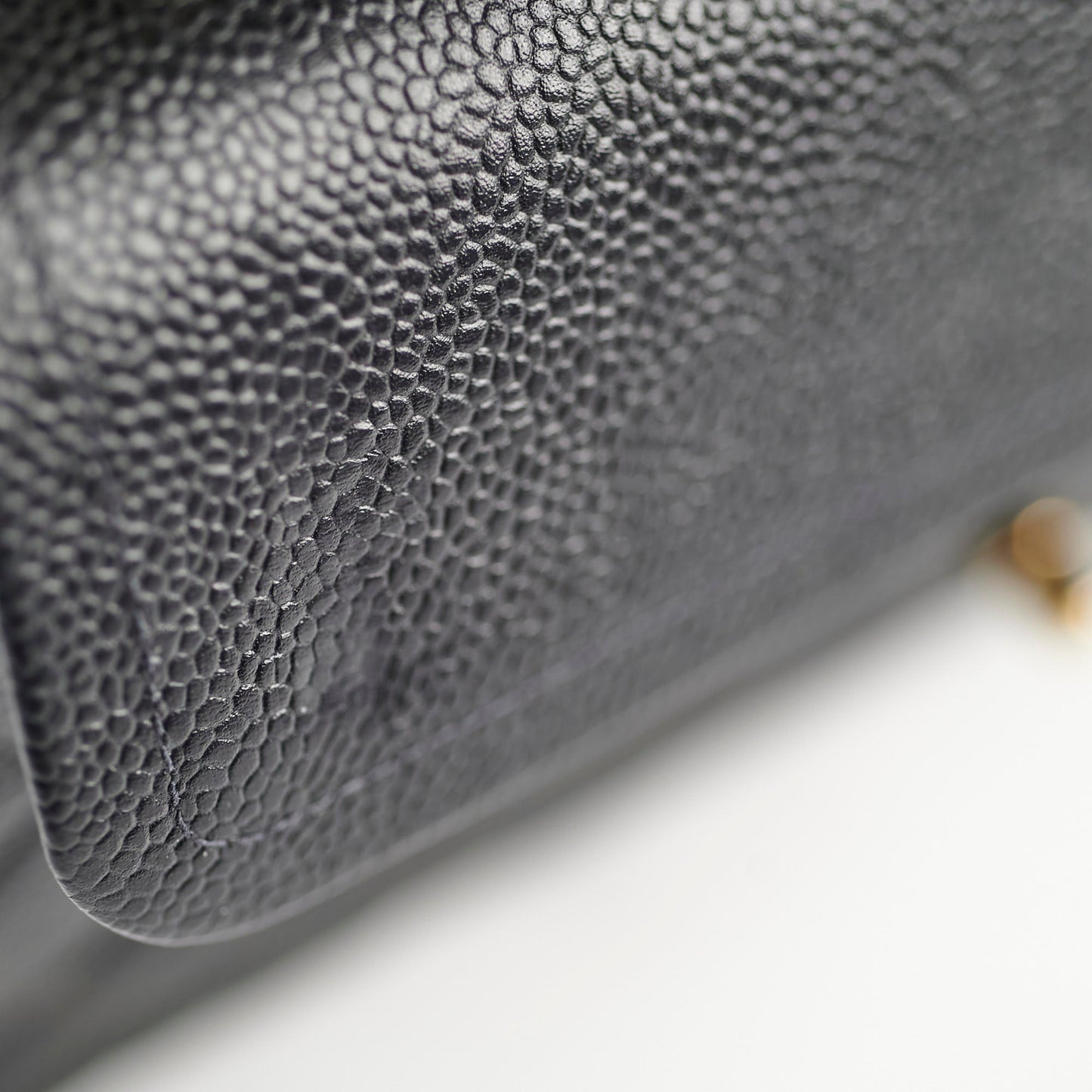 Chanel  Small Caviar Classic Flap Black 24k Gold Plating 7 Series