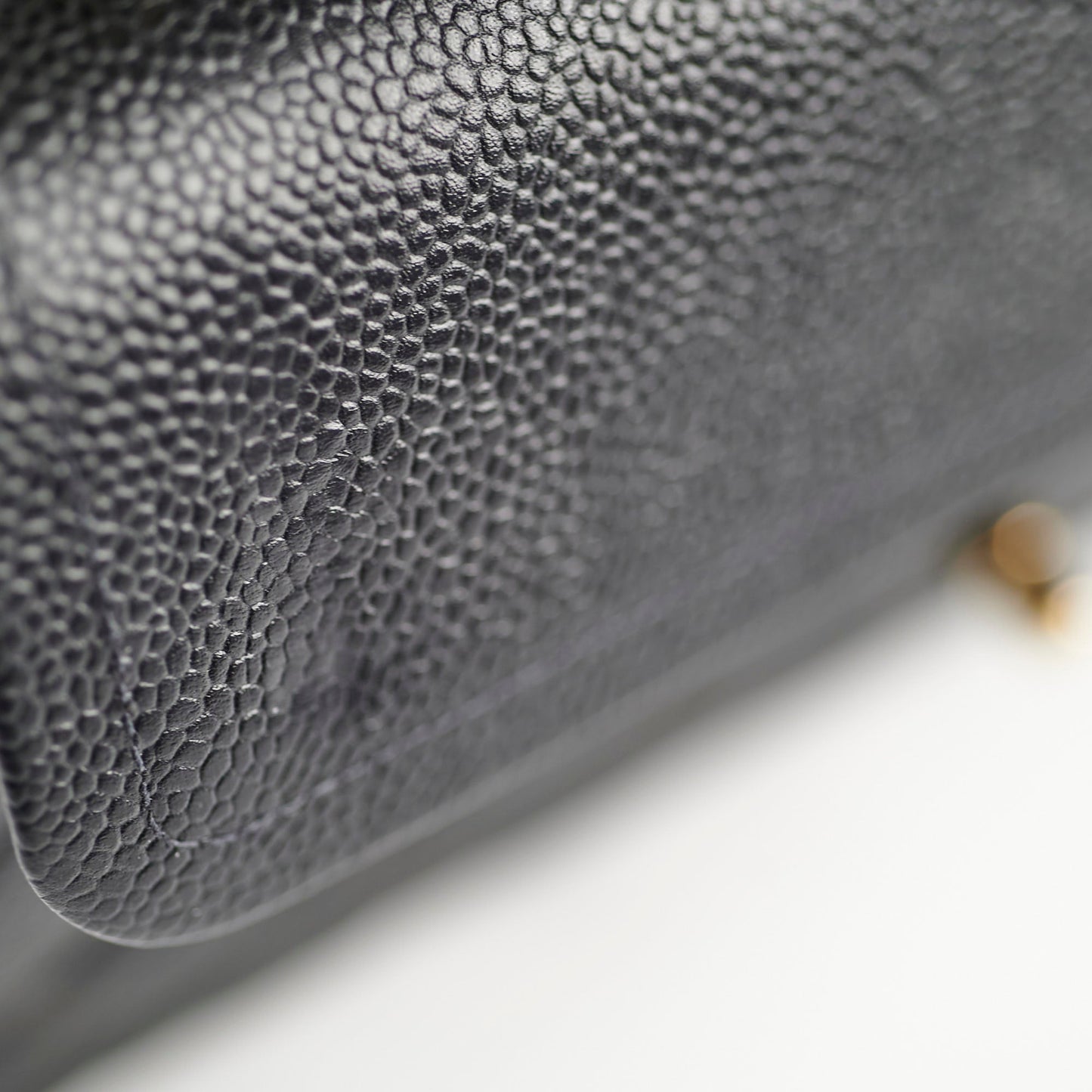 Chanel  Small Caviar Classic Flap Black 24k Gold Plating 7 Series
