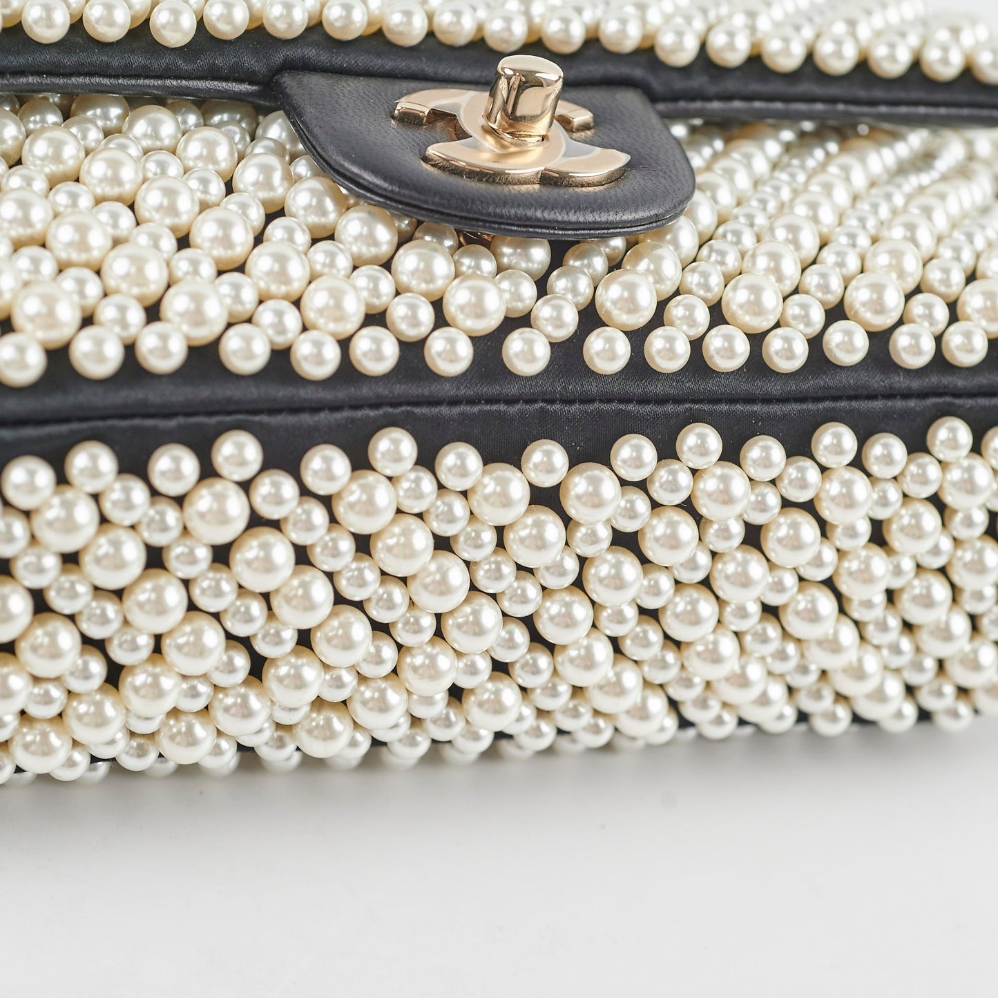 Chanel Pearl Mini Rectangular Bag Black 27 Series