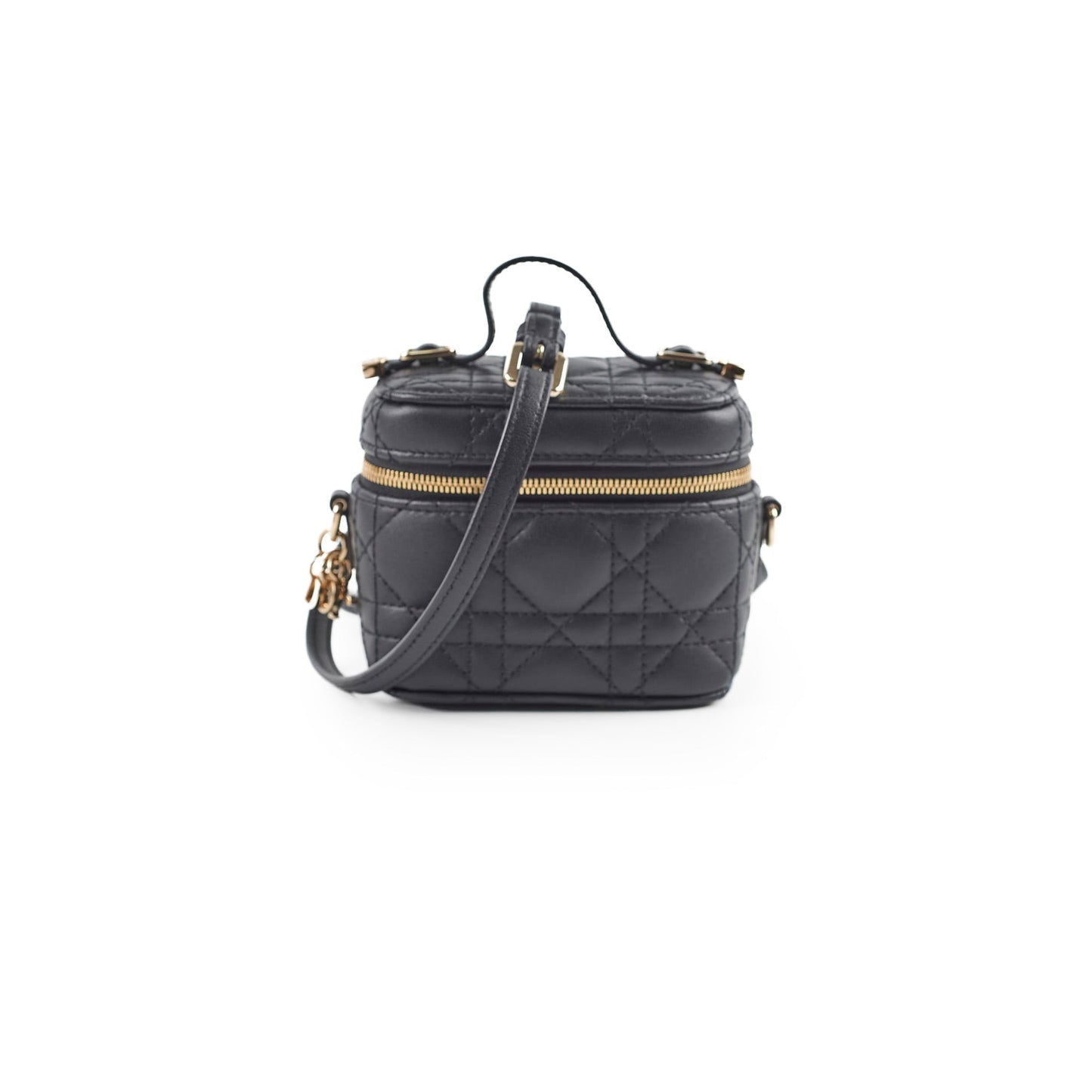 Christian Dior Micro Vanity Case Black Cannage Lambskin