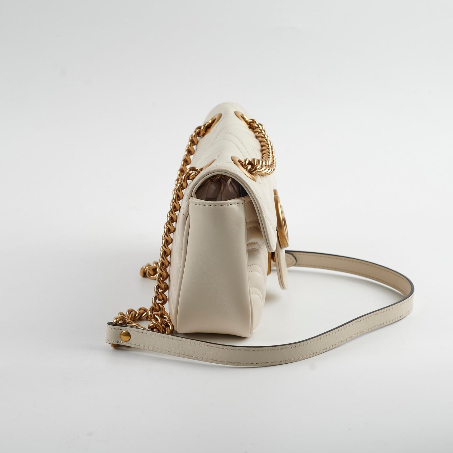 Gucci GG Marmont Matelass? Mini Cream