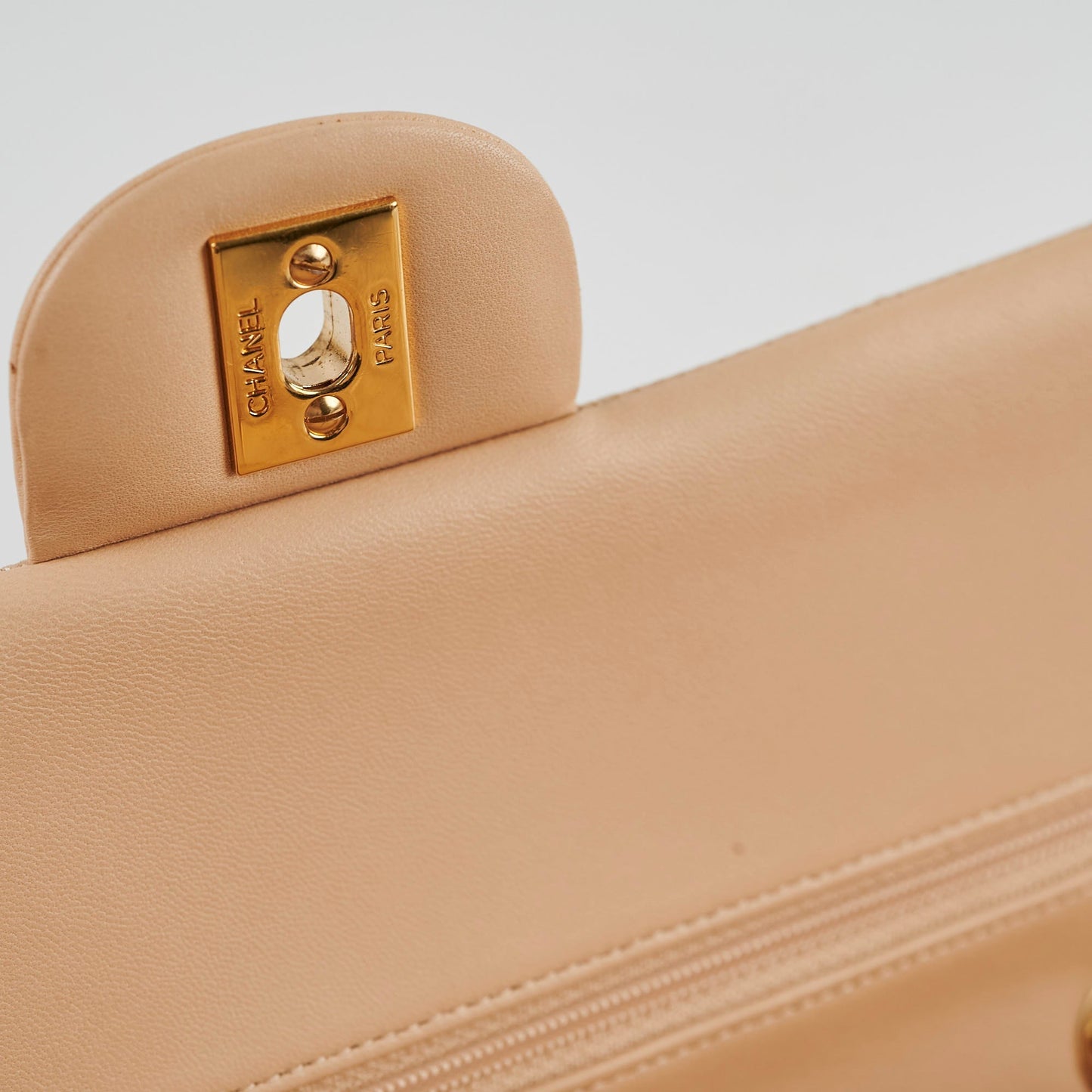 Chanel Classic Flap Medium Lambskin Beige