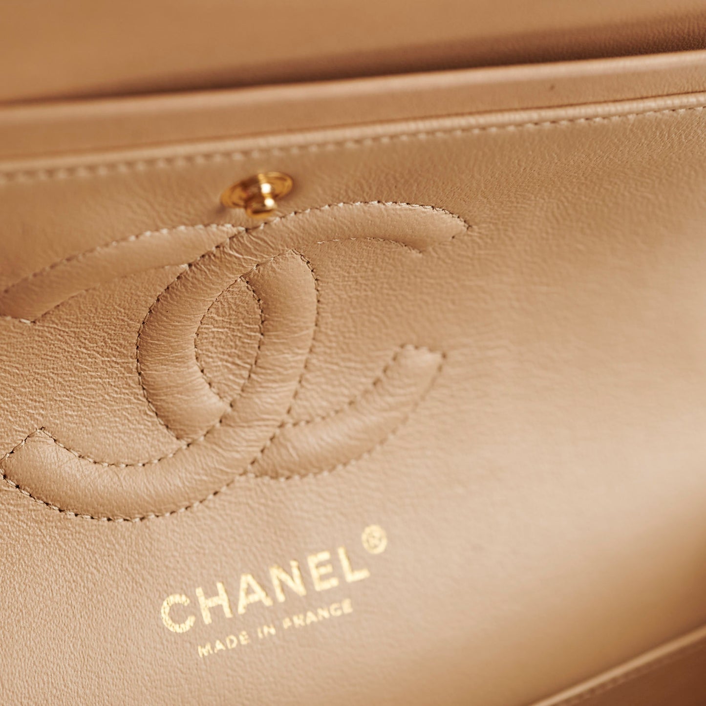 Chanel Classic Flap Medium Lambskin Beige