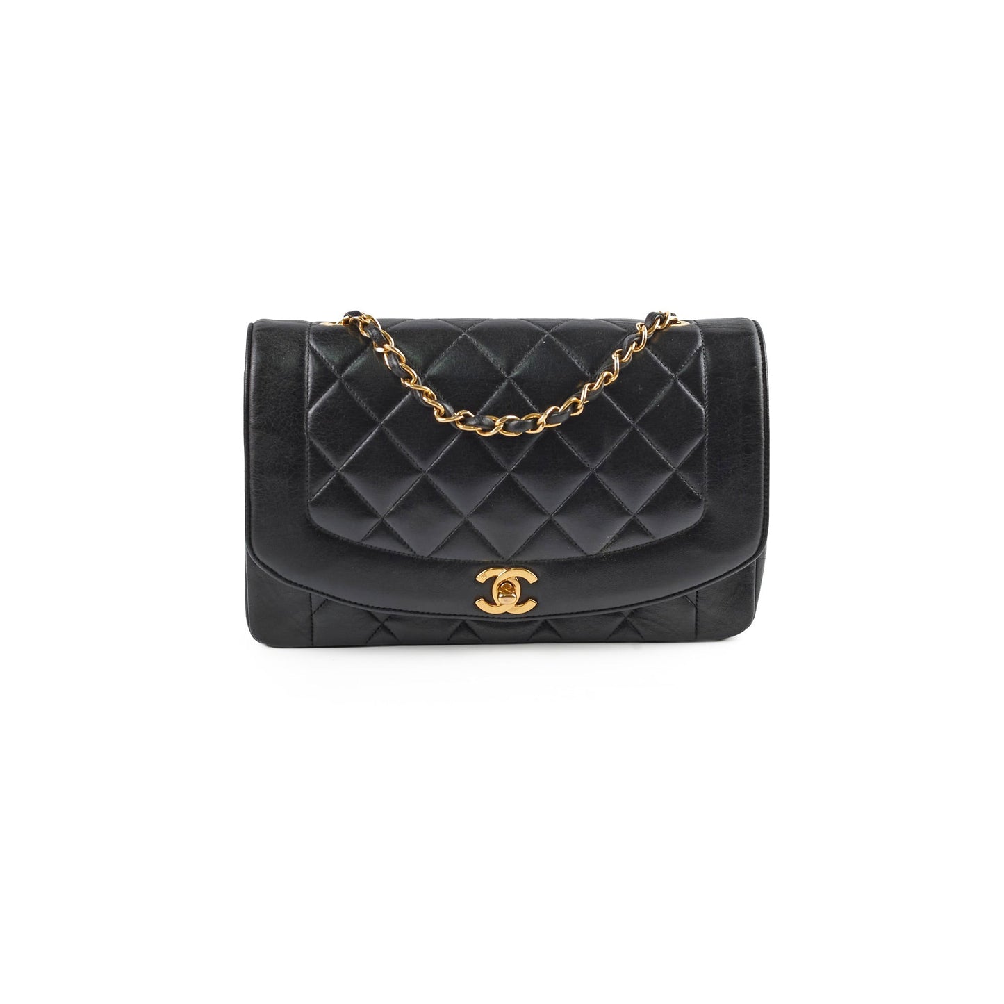 Chanel Diana Medium Lambskin  24k Gold Plated 2 Series