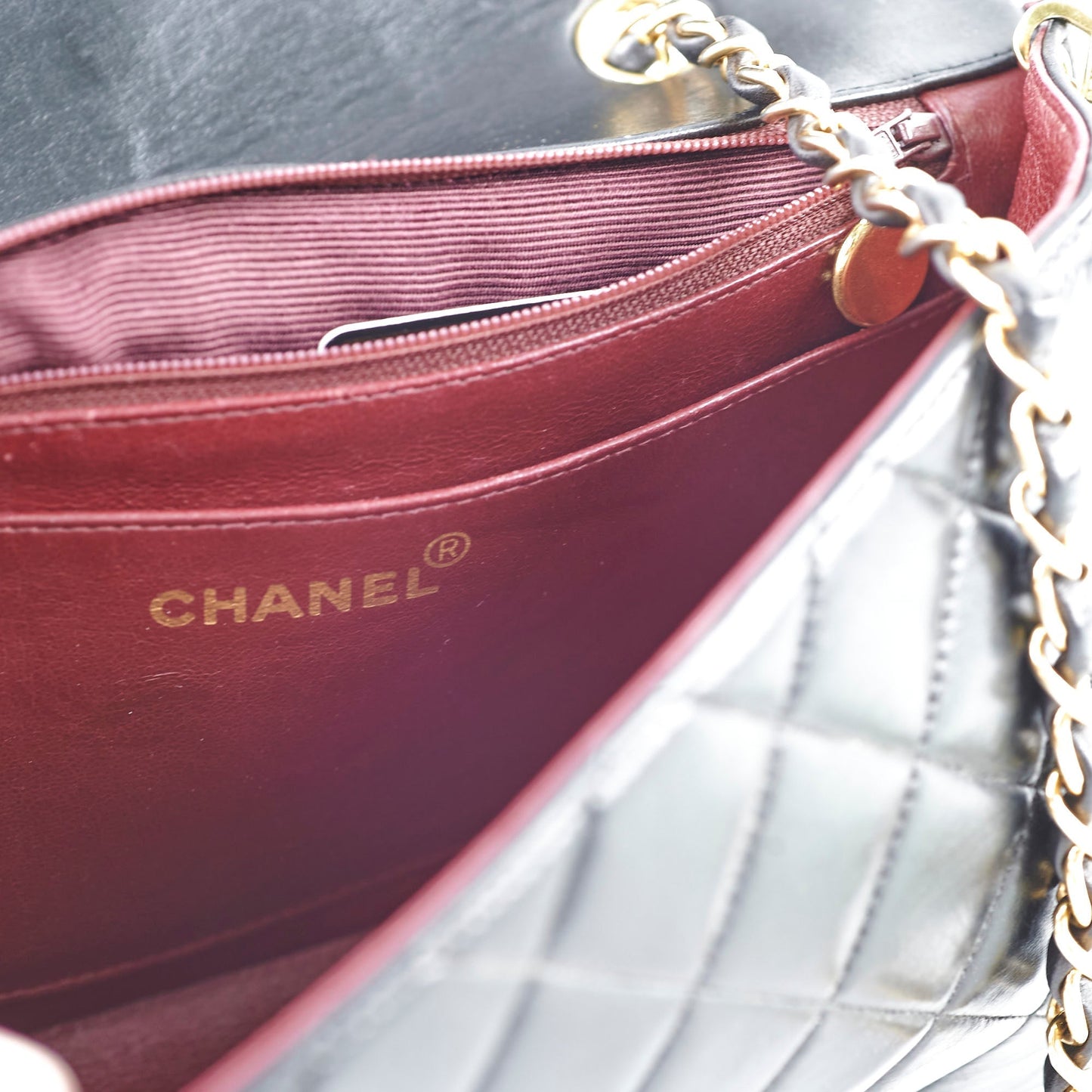 Chanel Diana Medium Lambskin  24k Gold Plated 2 Series