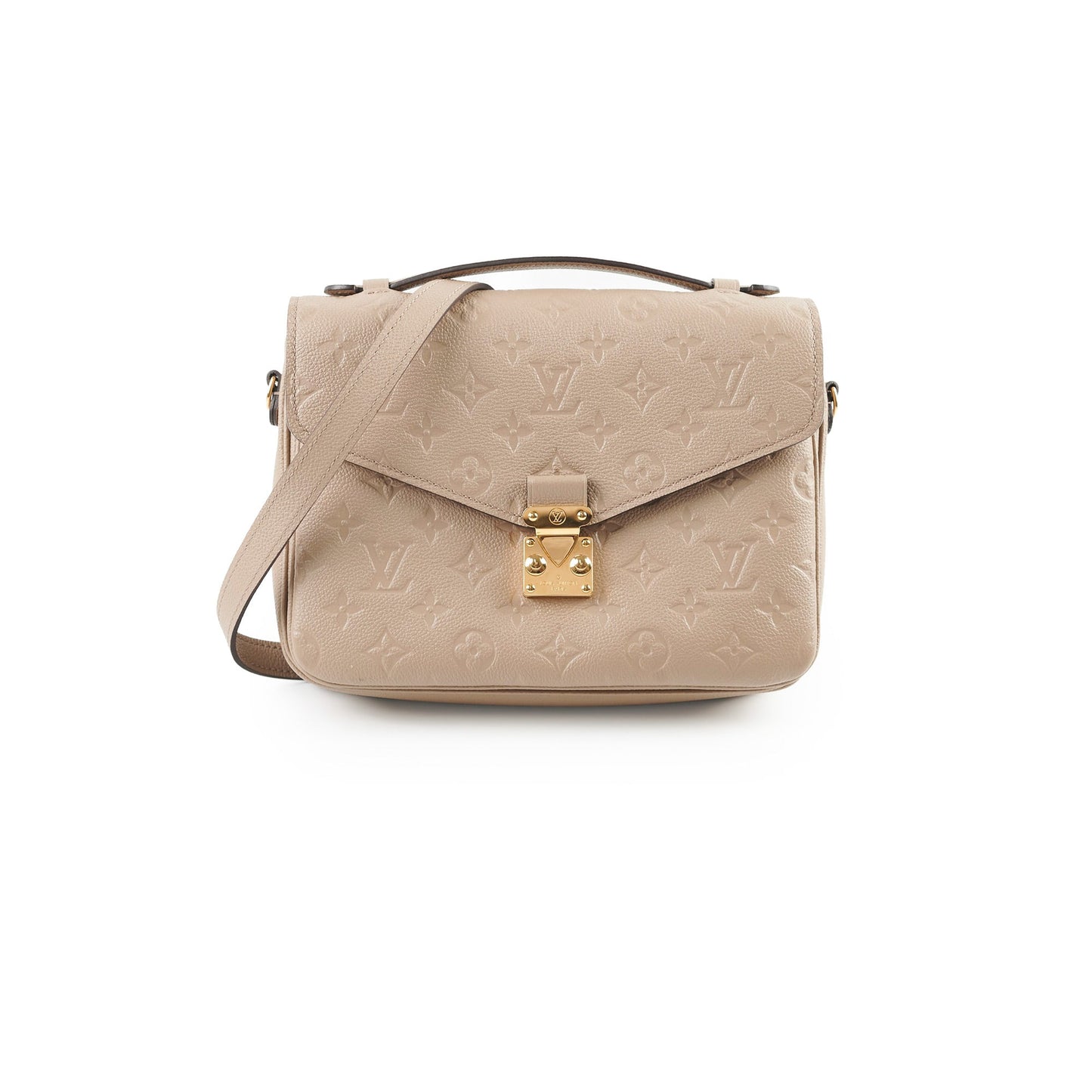 Louis Vuitton Pochette Metis Monogram Empreinte Leather Tourterelle Grey 2024