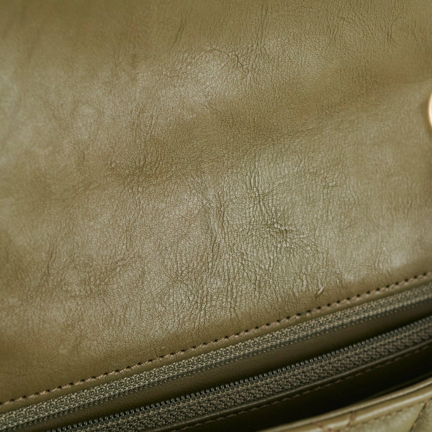 ITEM 27 - Chanel Mini Rectangular Cuba Chevron Bag Khaki