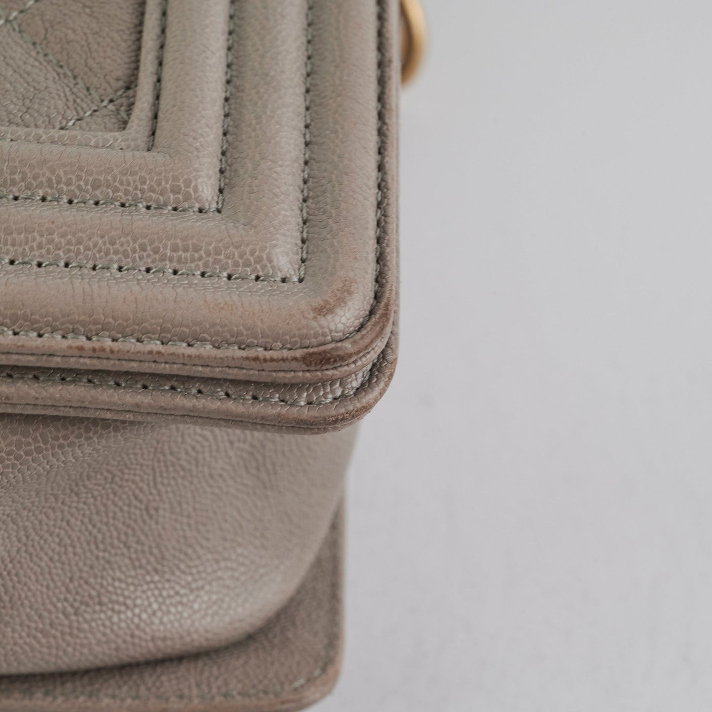 ITEM 31 - Chanel Large New Medium Boy Bag Grey Taupe
