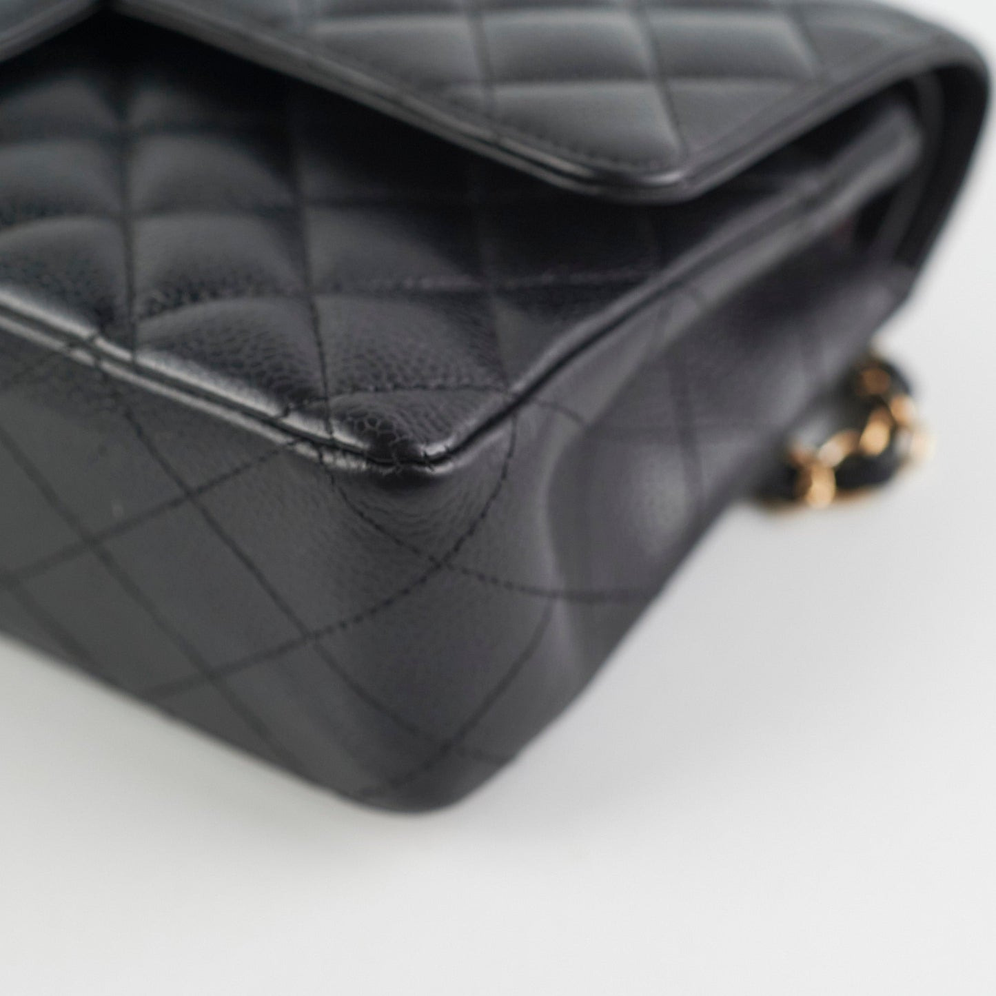 Chanel Medium/Large Caviar Double Classic Flap Black