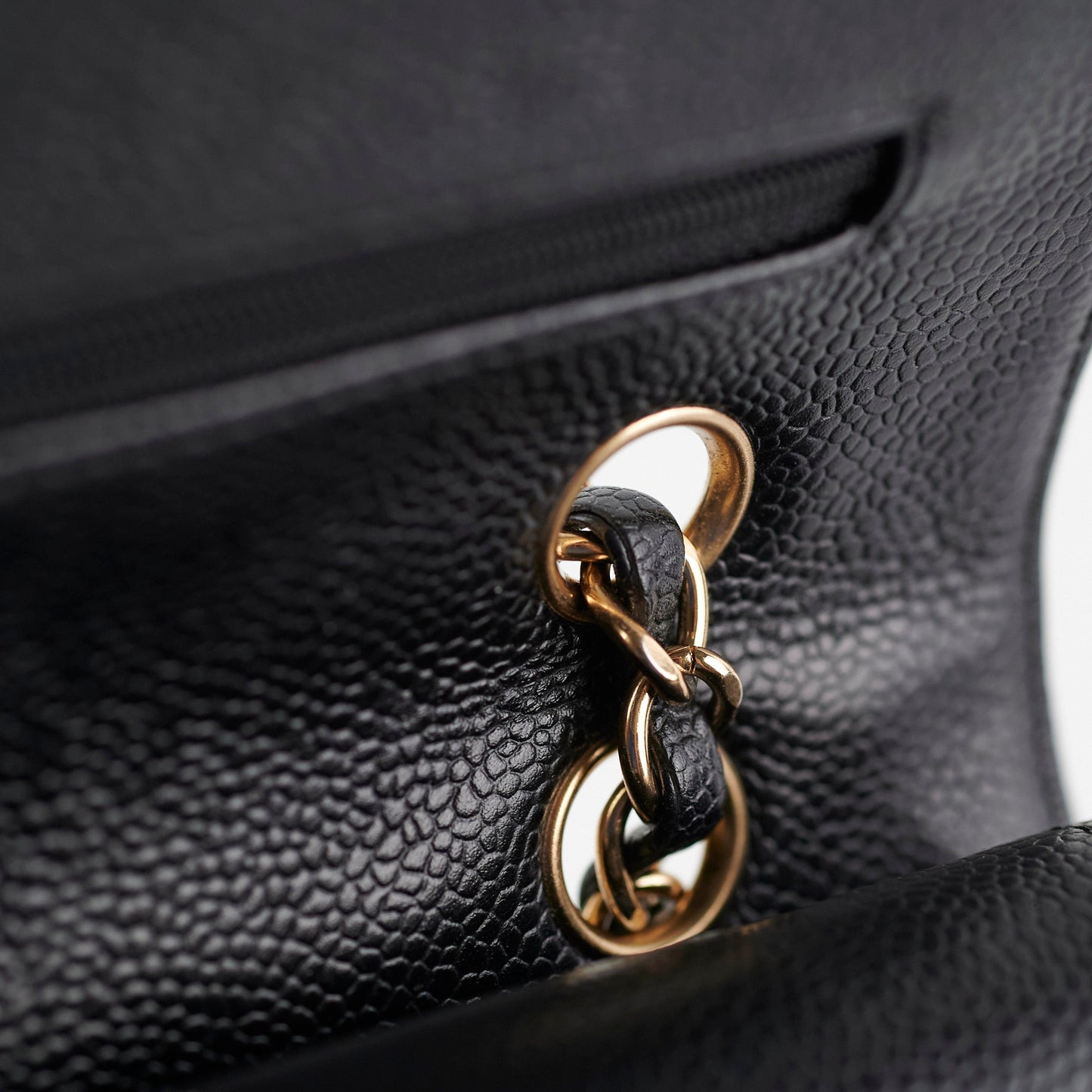 Chanel Medium/Large Caviar Double Classic Flap Black