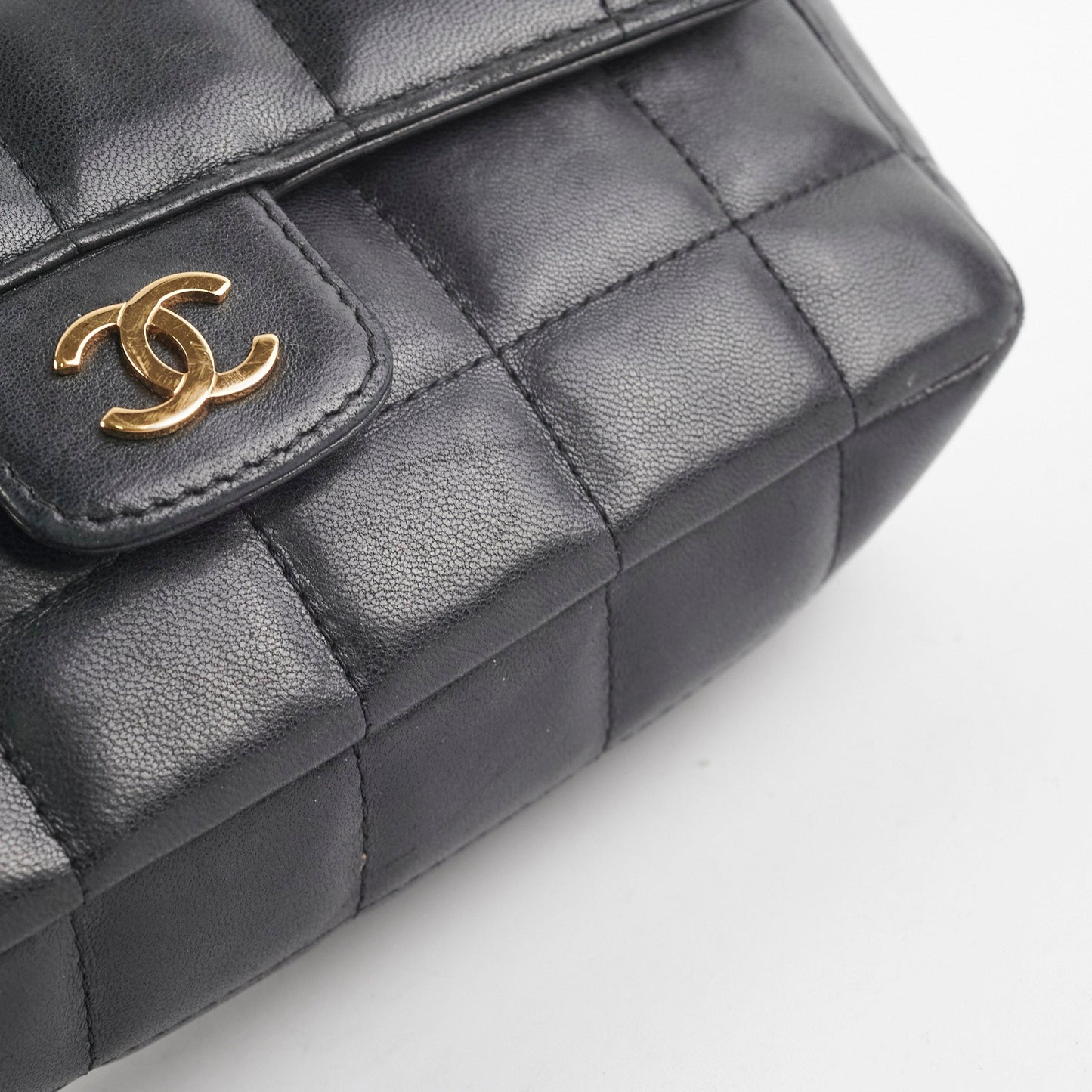 Chanel Seasonal Camelia Lambskin Mini Bag Black