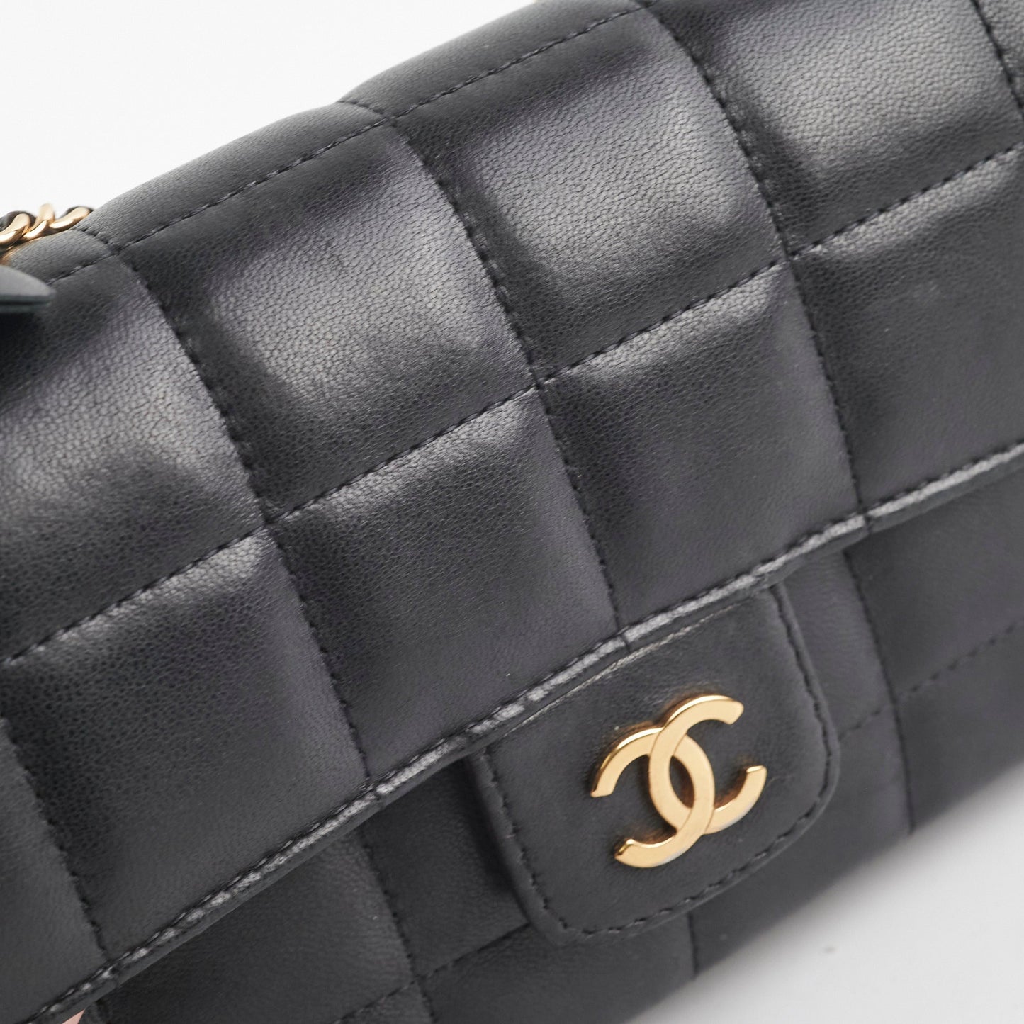 Chanel Seasonal Camelia Lambskin Mini Bag Black
