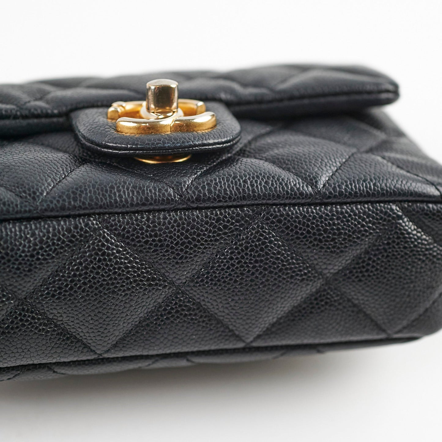 Chanel 23P Seasonal Caviar Mini Flap Black Microchipped