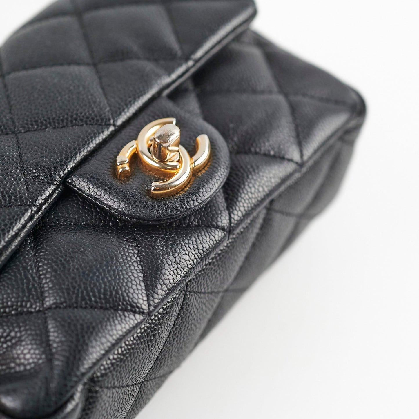 Chanel 23P Seasonal Caviar Mini Flap Black Microchipped