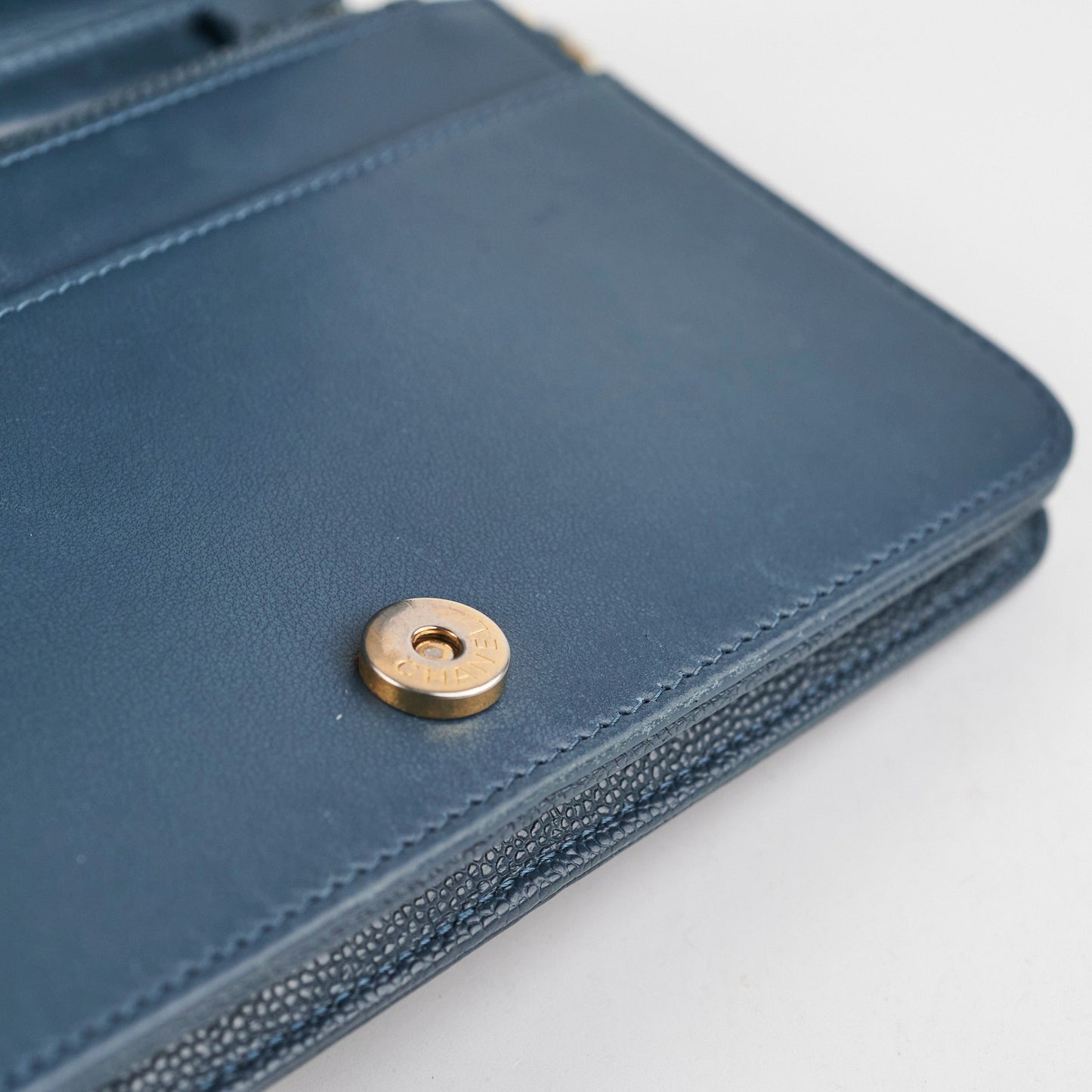 Chanel Wallet On Chain Chevron Caviar Navy GHW