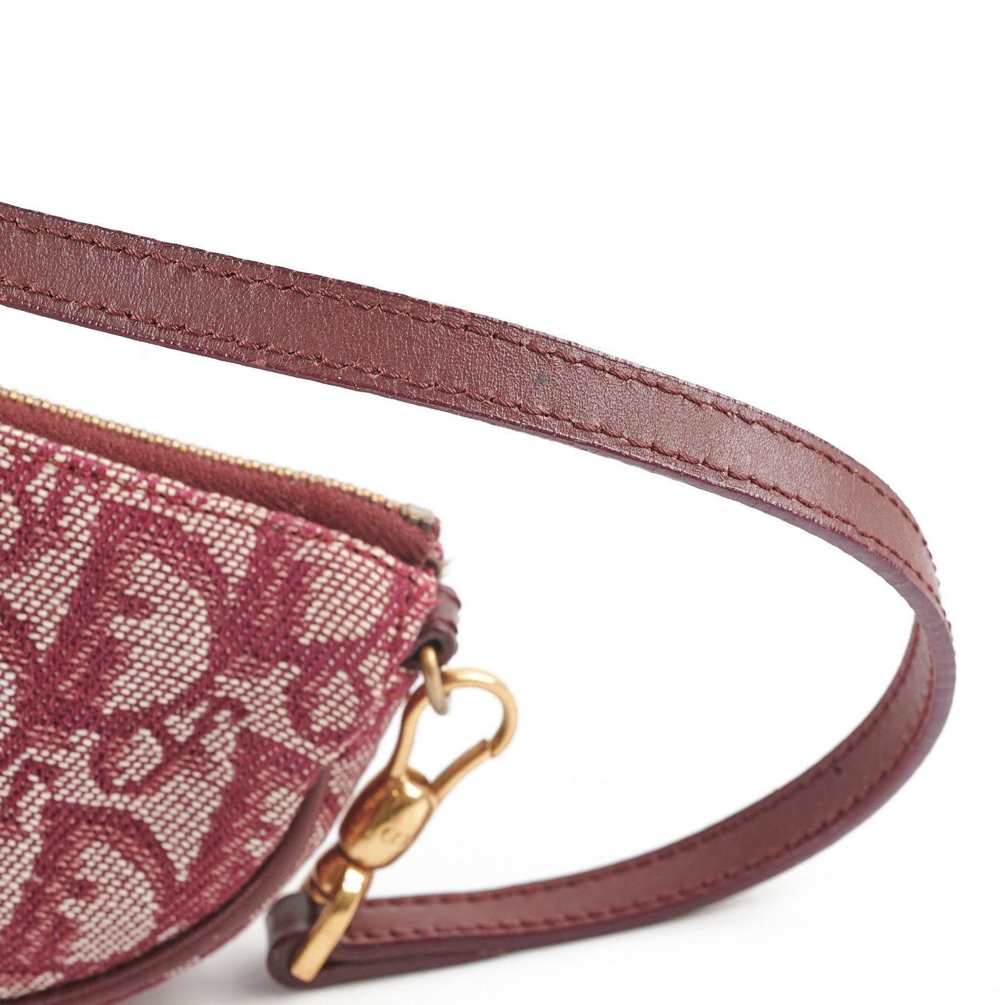 Christian Dior Mini   Saddle Shoulder Bag Burgundy